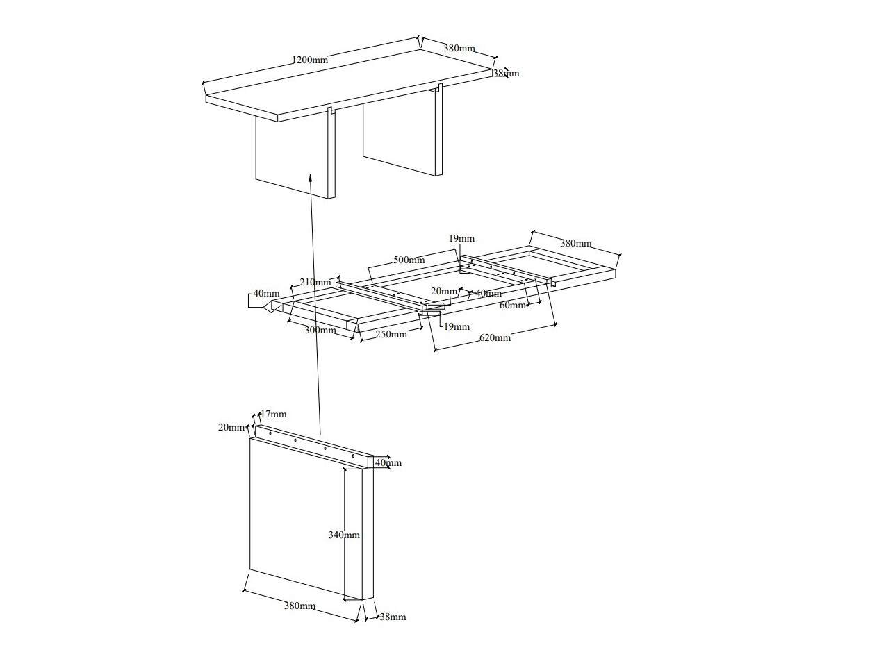 Couchtisch Dallas 5351 (Schwarz)