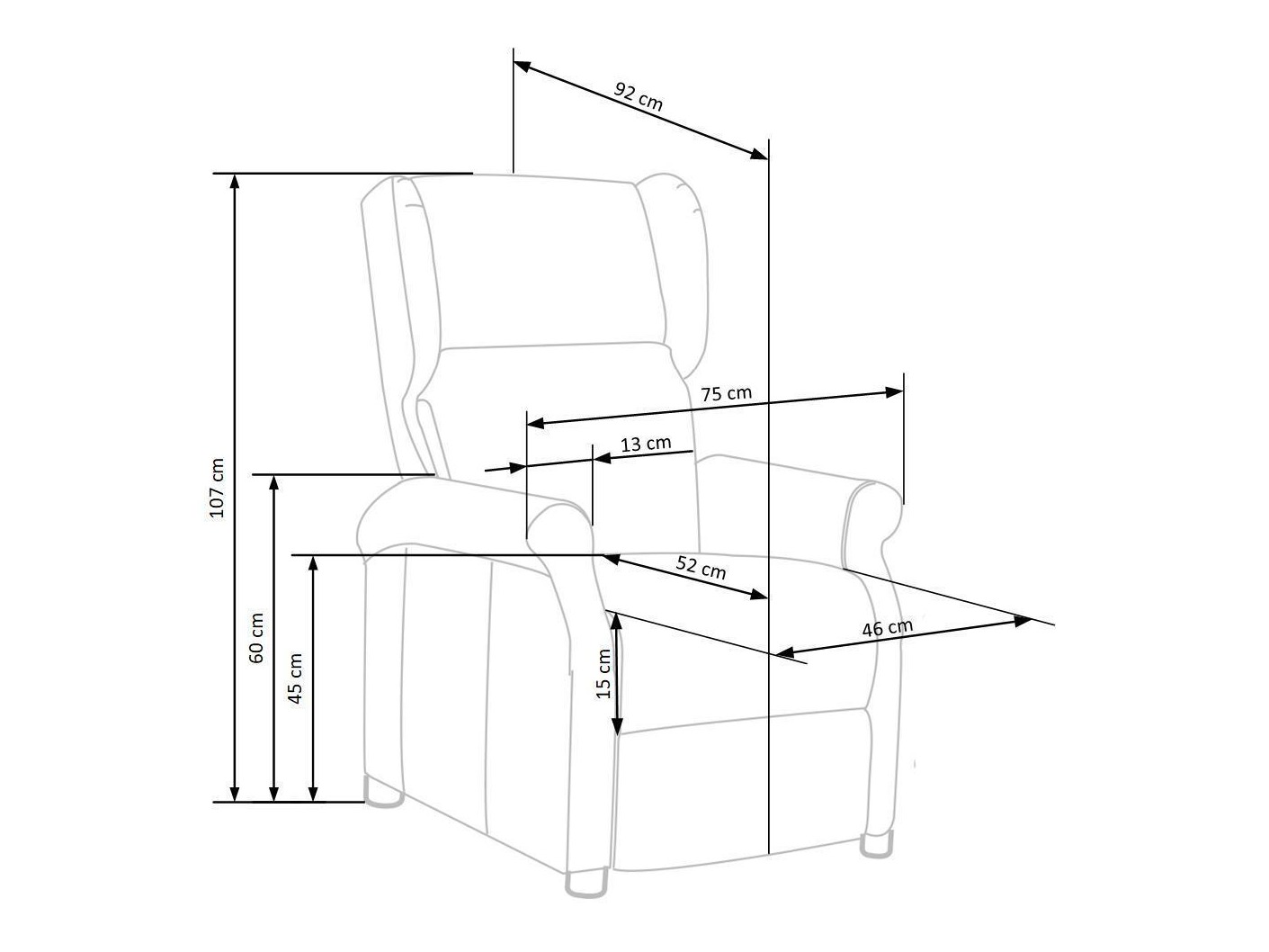 Liegesessel Houston 878 (Bluvel 38)