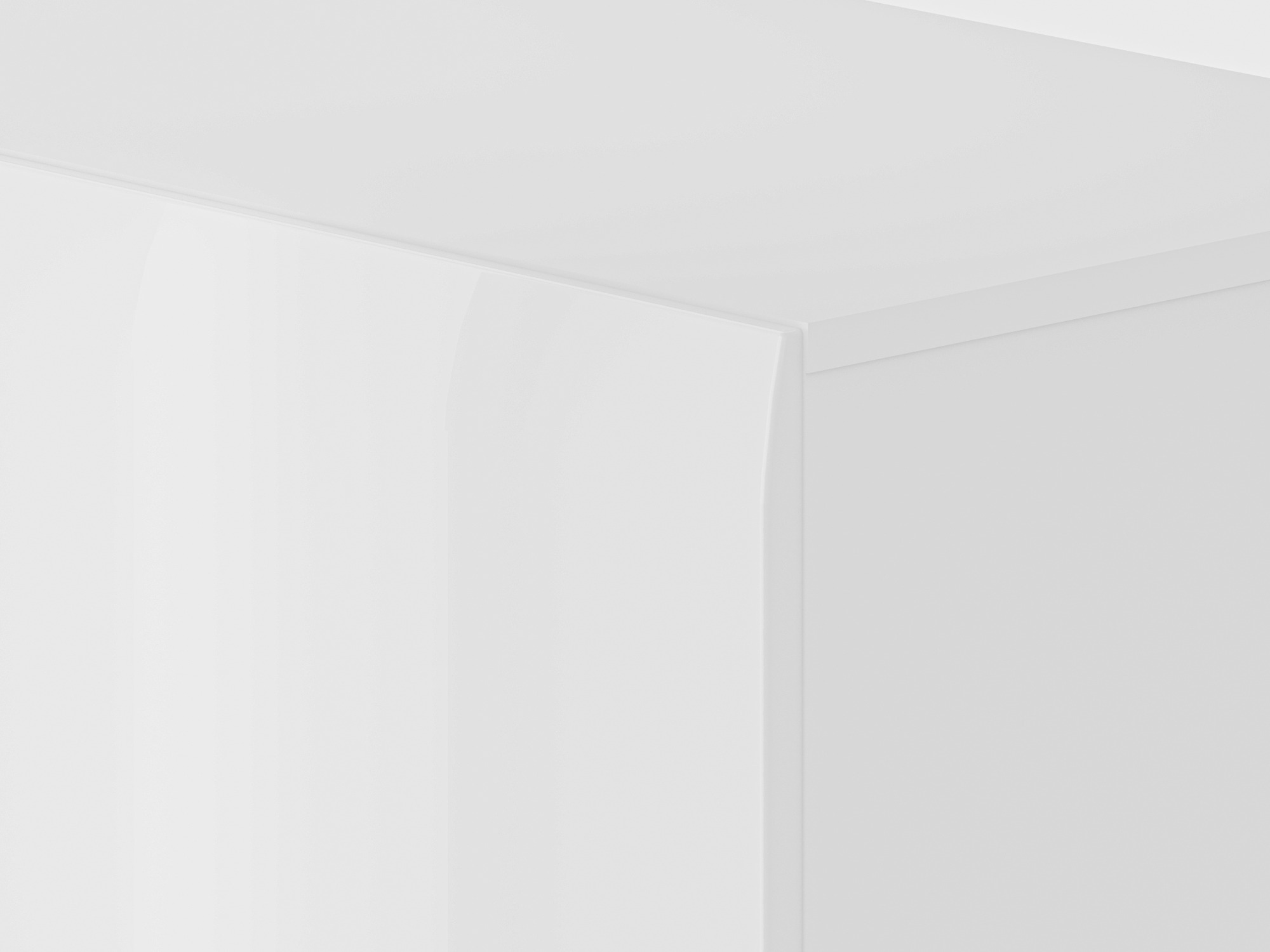 TV-Möbel Ophsalu 103 (Weiss + Weiss glänzend)