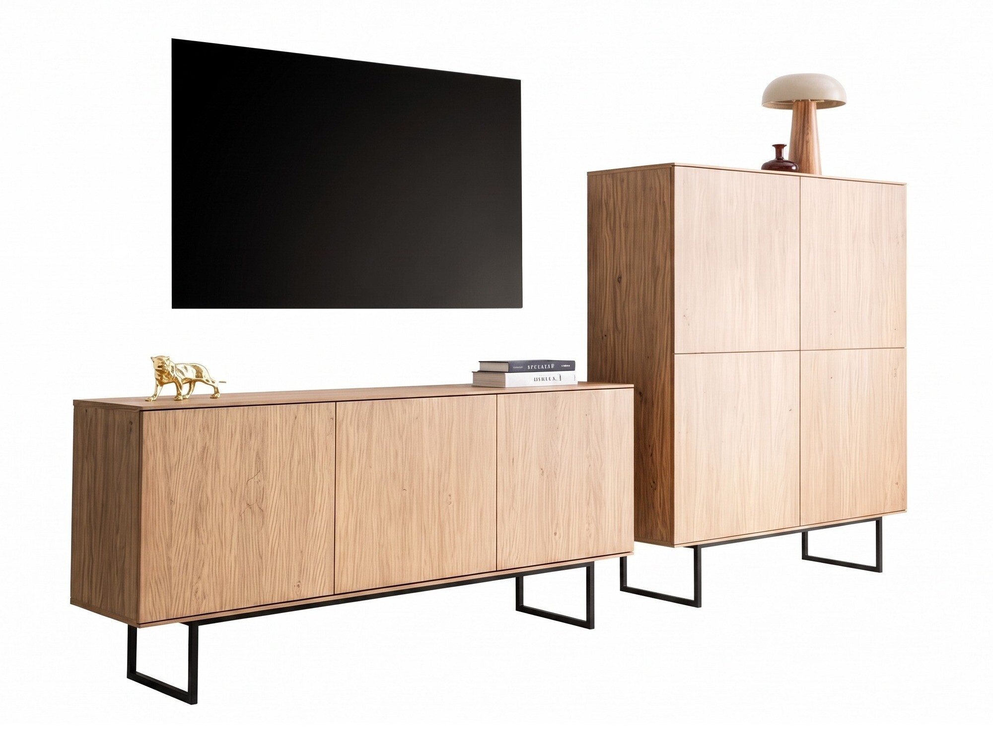 Wohnzimmer-Sets Bentesa 124 (Eichenholzoptik)