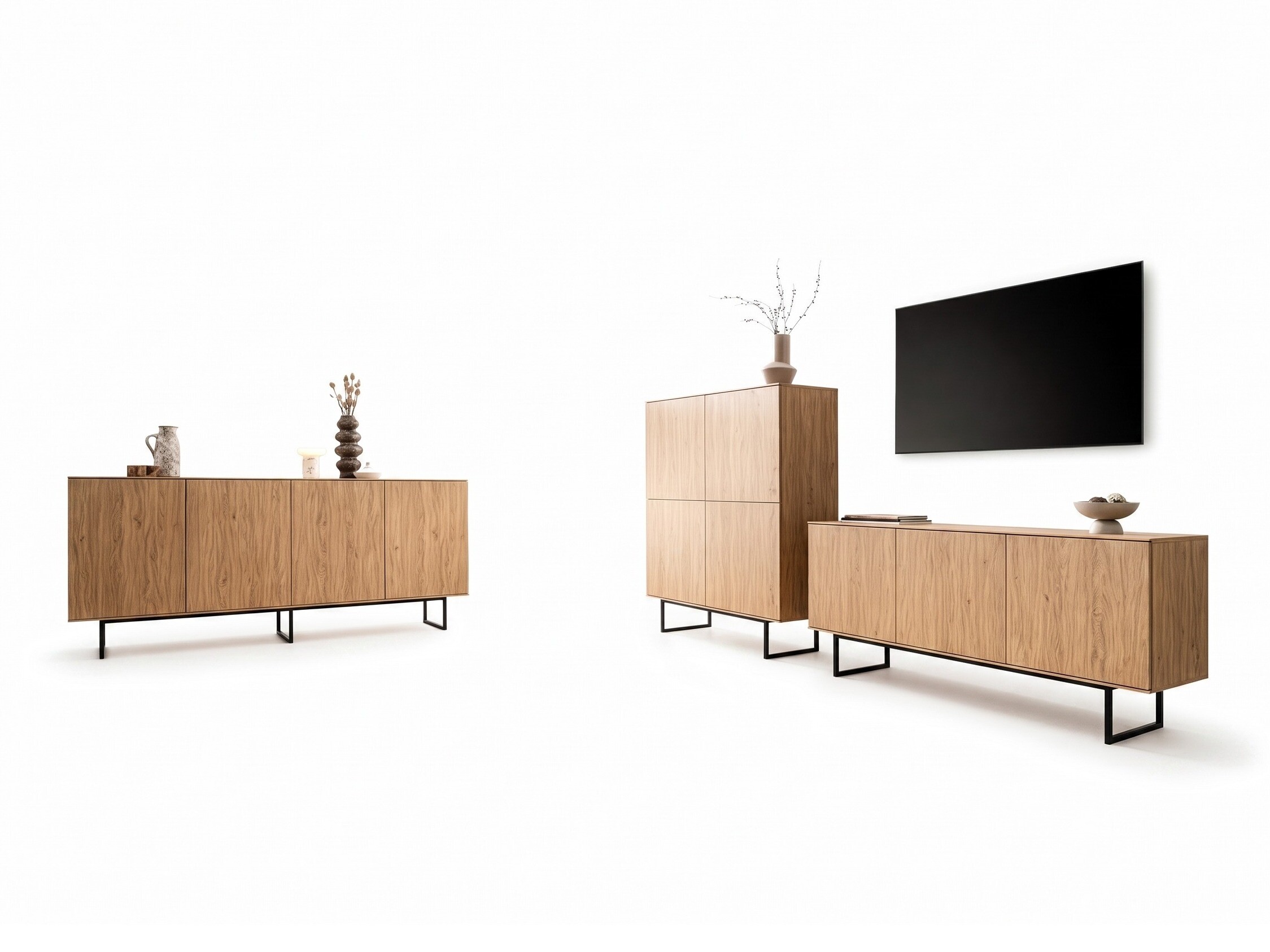 Wohnzimmer-Sets Bentesa 124 (Eichenholzoptik)