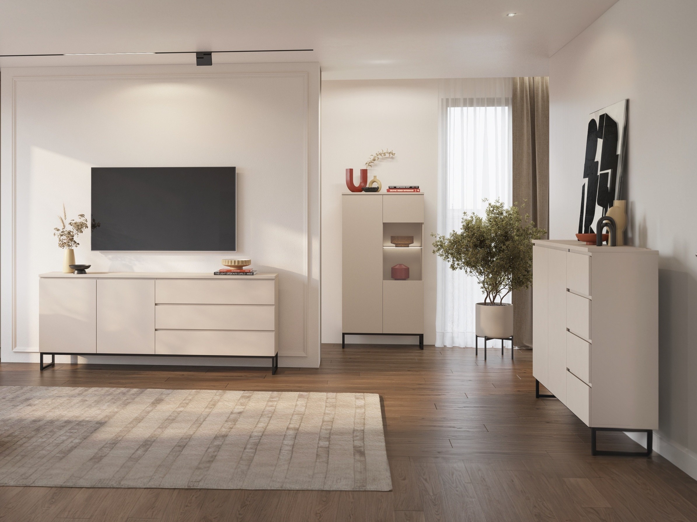 Wohnzimmer-Sets Velsora 107 (Kaschmir)
