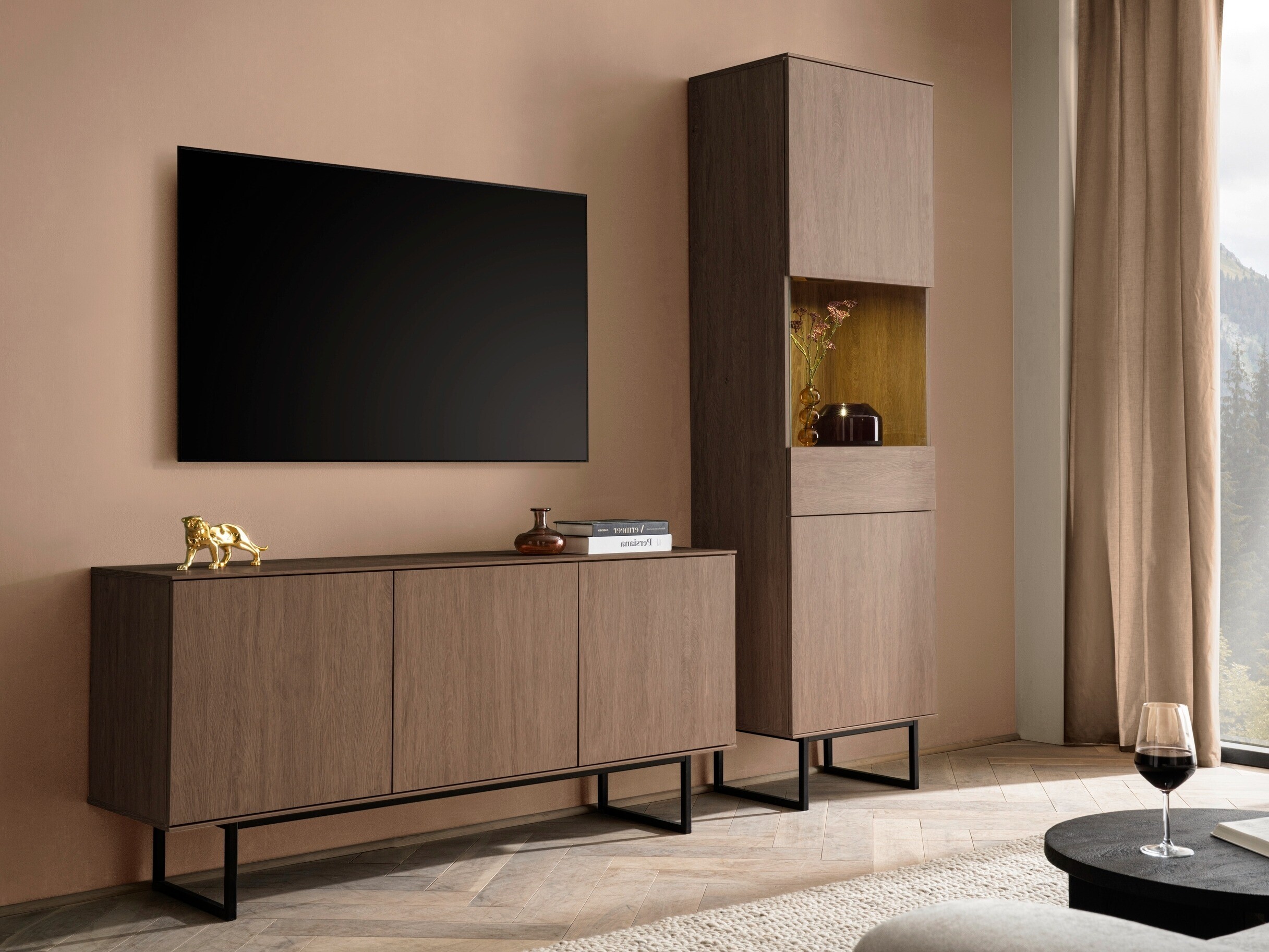 Regal Bentesa 119 (Walnussholzoptik)