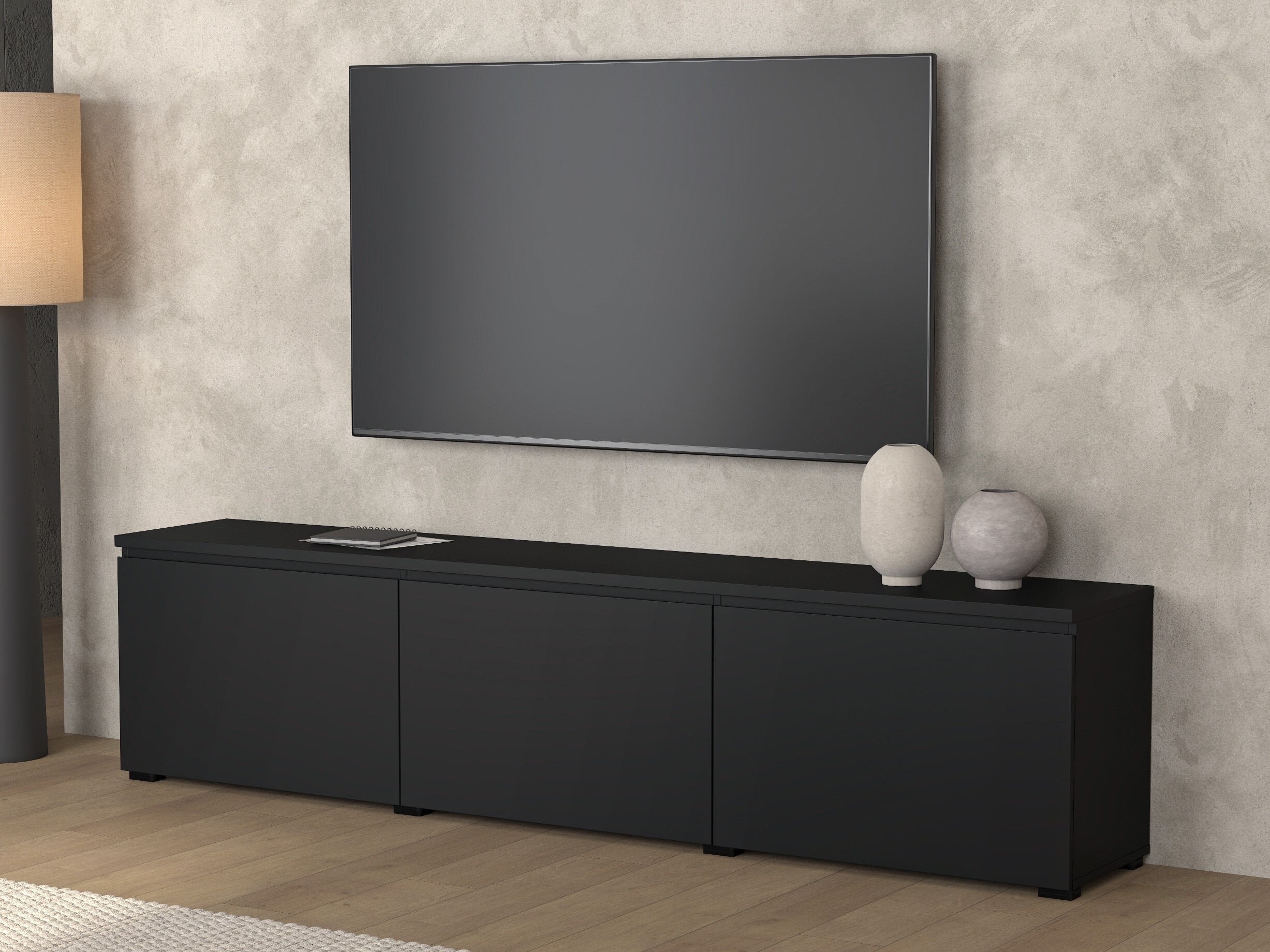 TV-Möbel Baletu 115 (Schwarz)