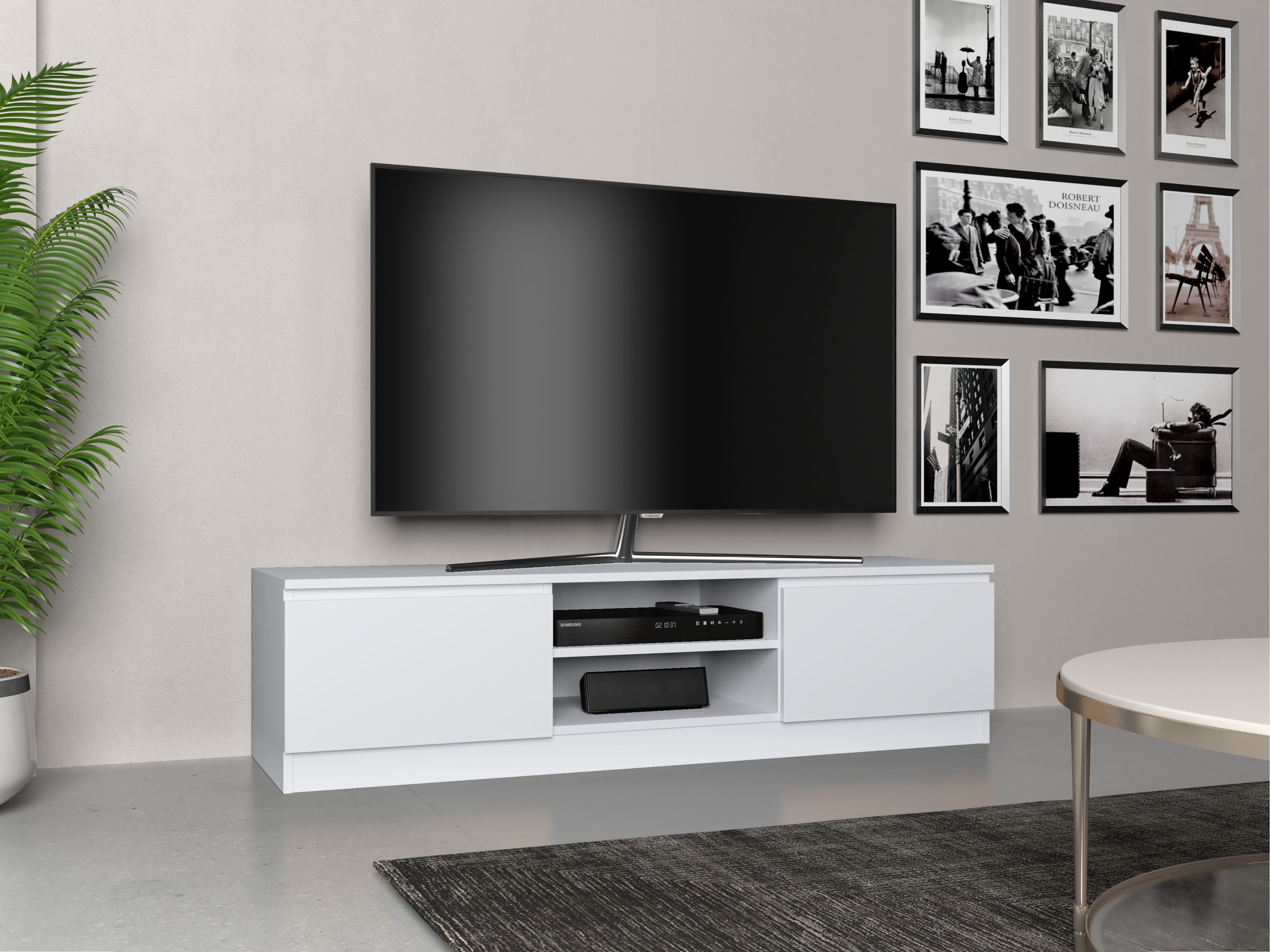 TV-Möbel Elbvelu 125 (Weiss)