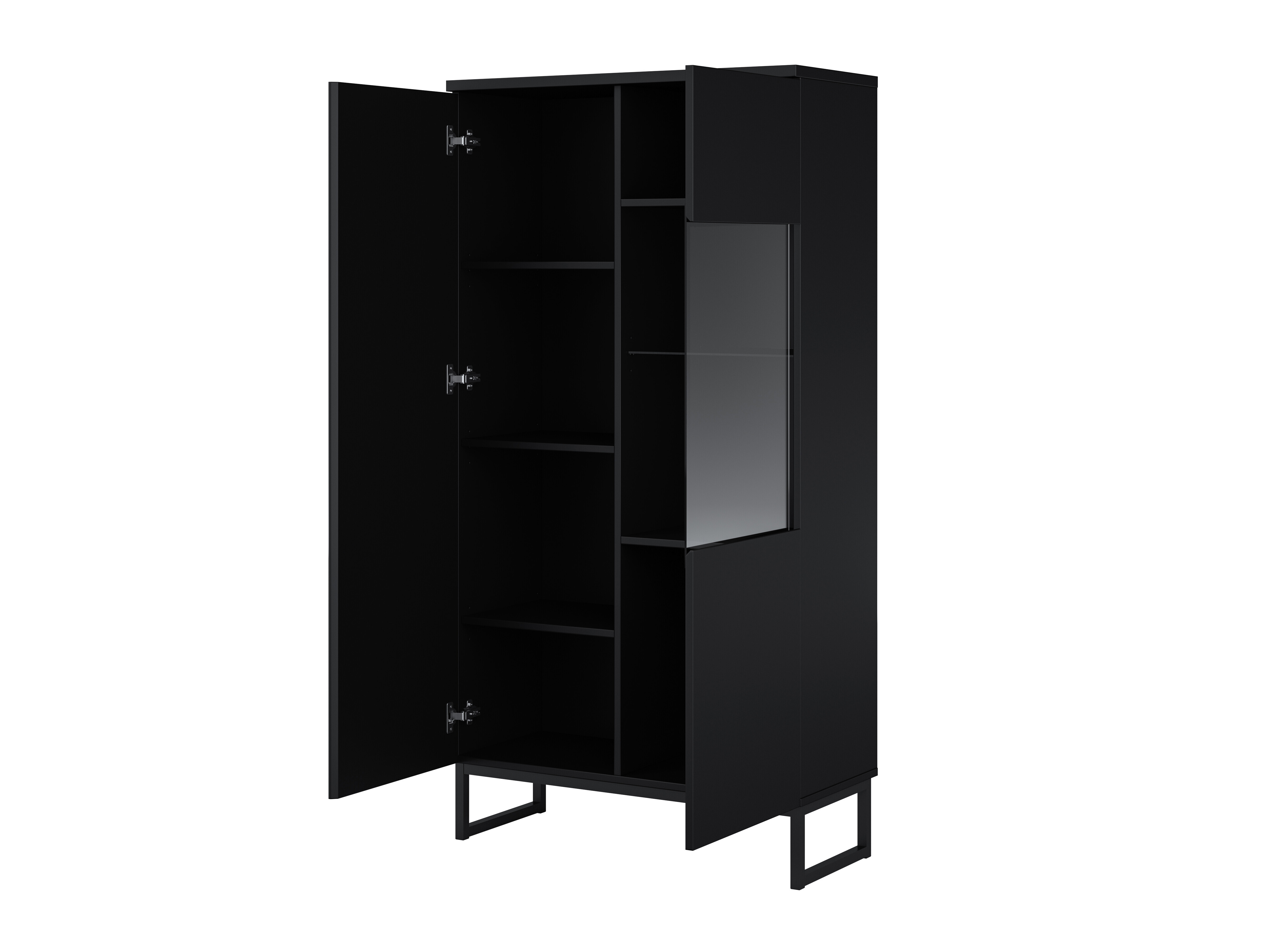 Wohnzimmer-Set Velsora 107 (Schwarz)