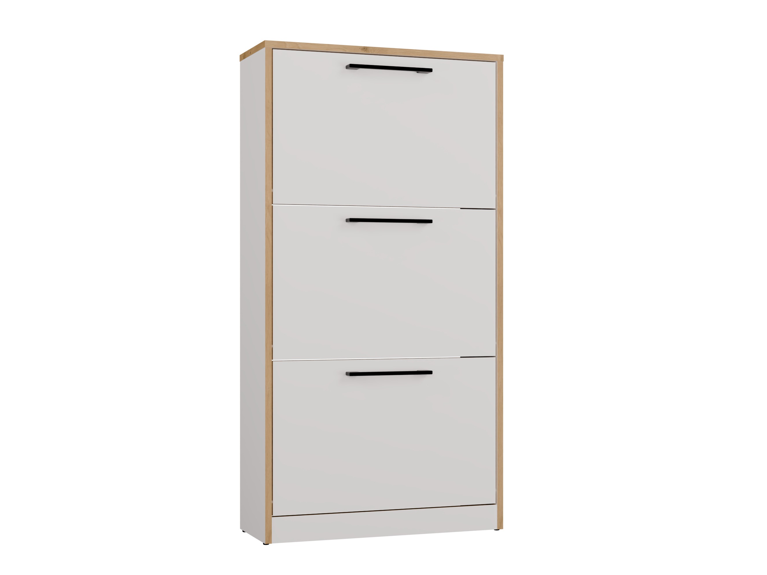 Schuhschrank Mandeville 224 (Weiss + Artisan Eichenholzoptik)