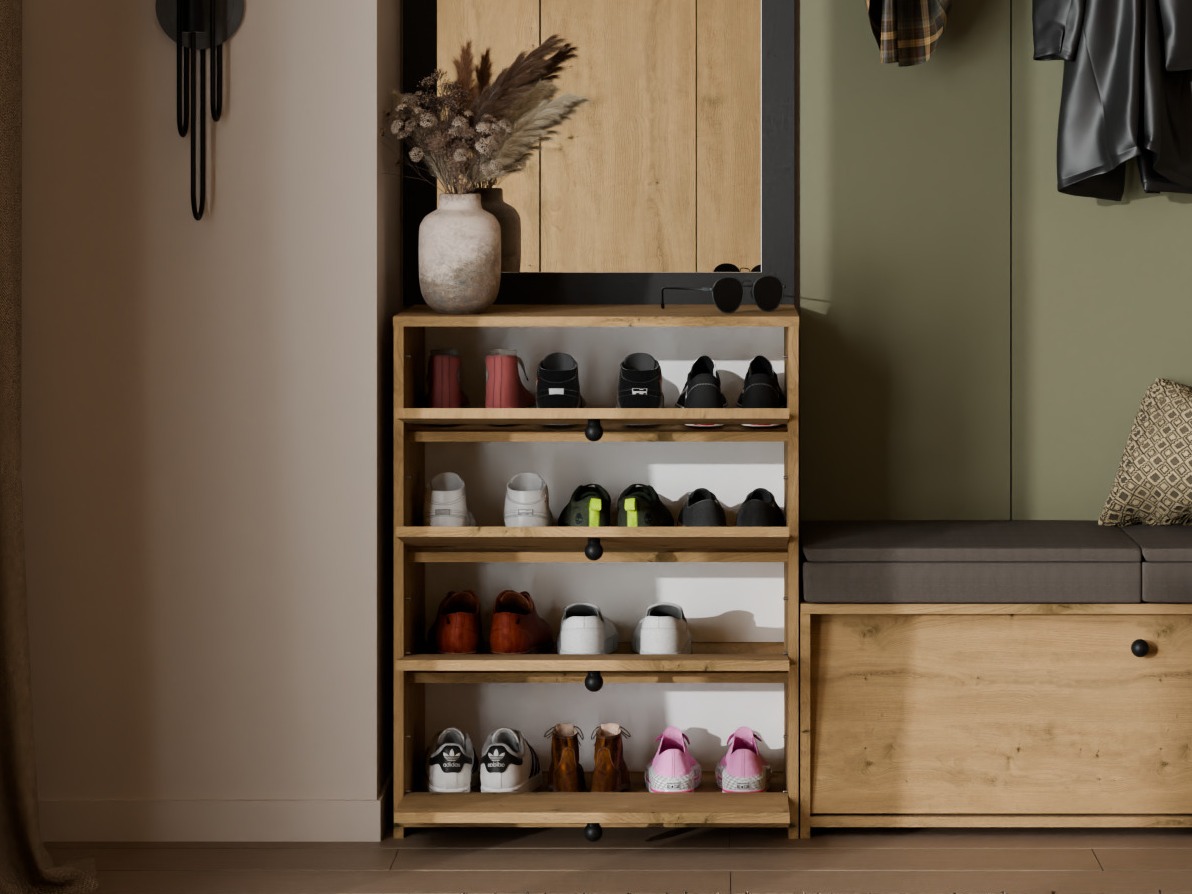 Schuhschrank Mandeville 401 (Artisan Eichenholzoptik)