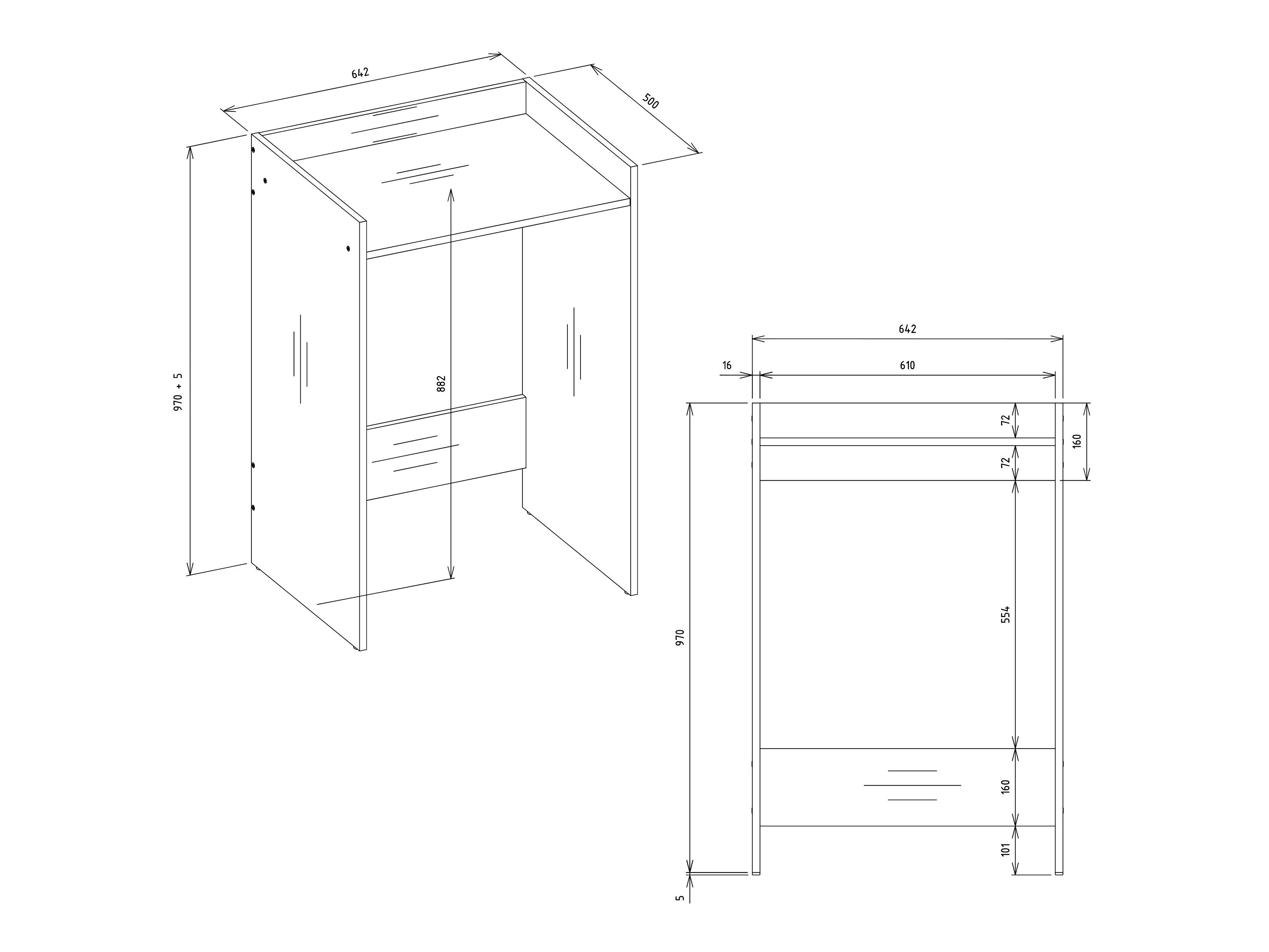 Badezimmer-Regal Balelbo 102 (Sonoma-Eiche)