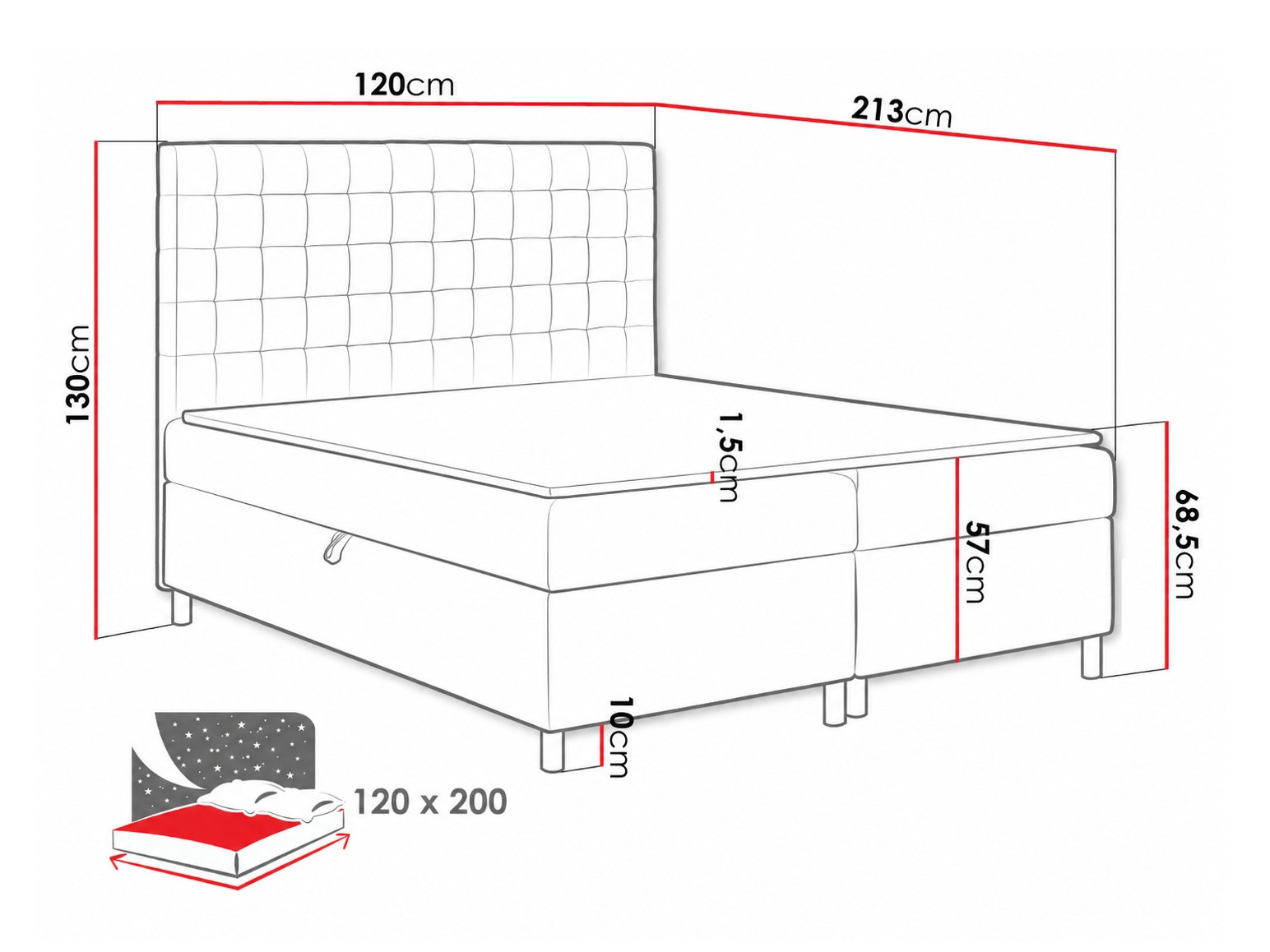 Boxspringbett Panis (Manila 37)