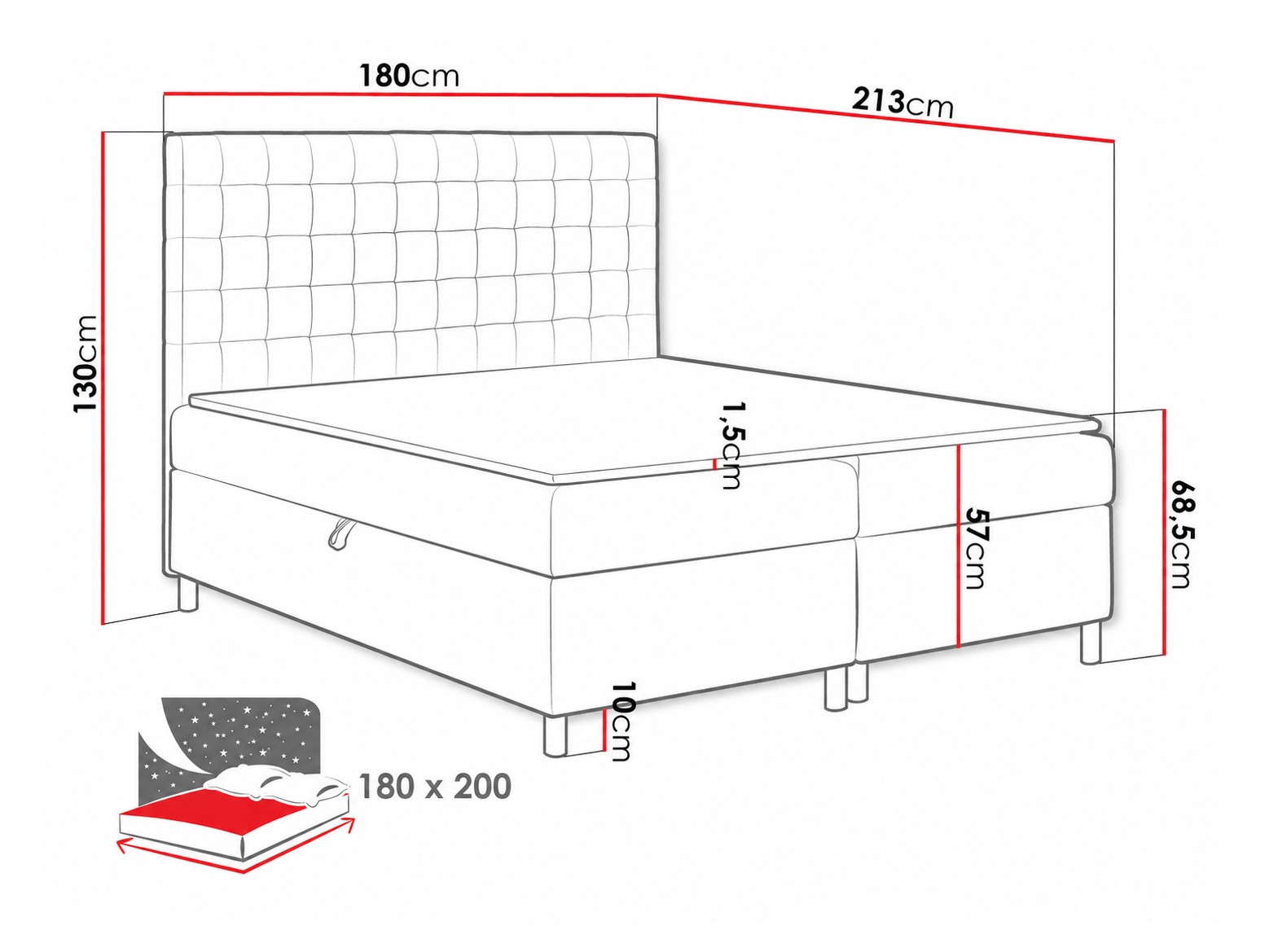 Boxspringbett Panis (Polo 892)