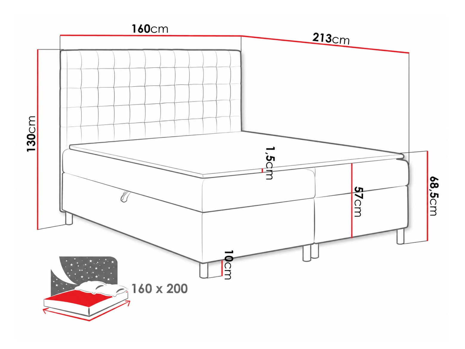 Boxspringbett Panis (Soft 017)