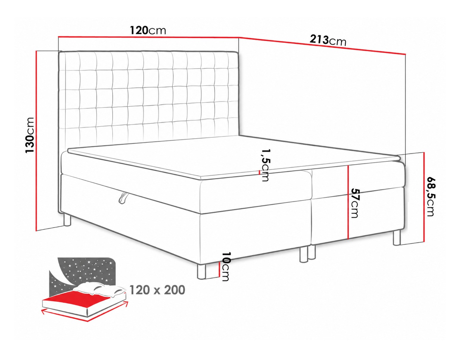 Boxspringbett Panis (Soft 017)