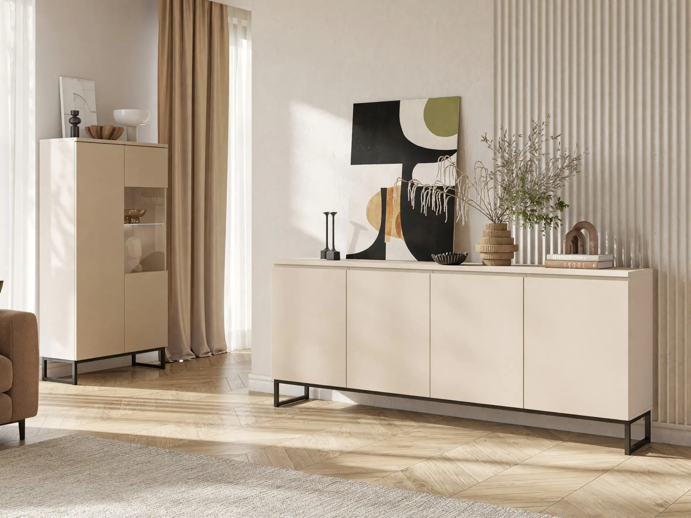 Wohnzimmer-Set Velsora 108 (Kaschmir)