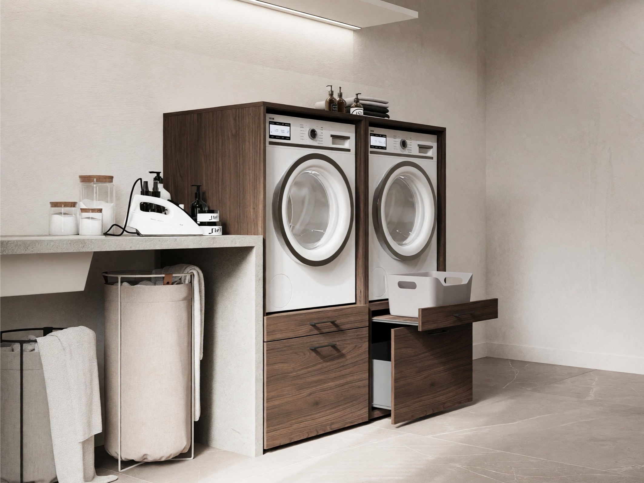 Badezimmer-Set Novdele 105 (Walnussholzoptik)