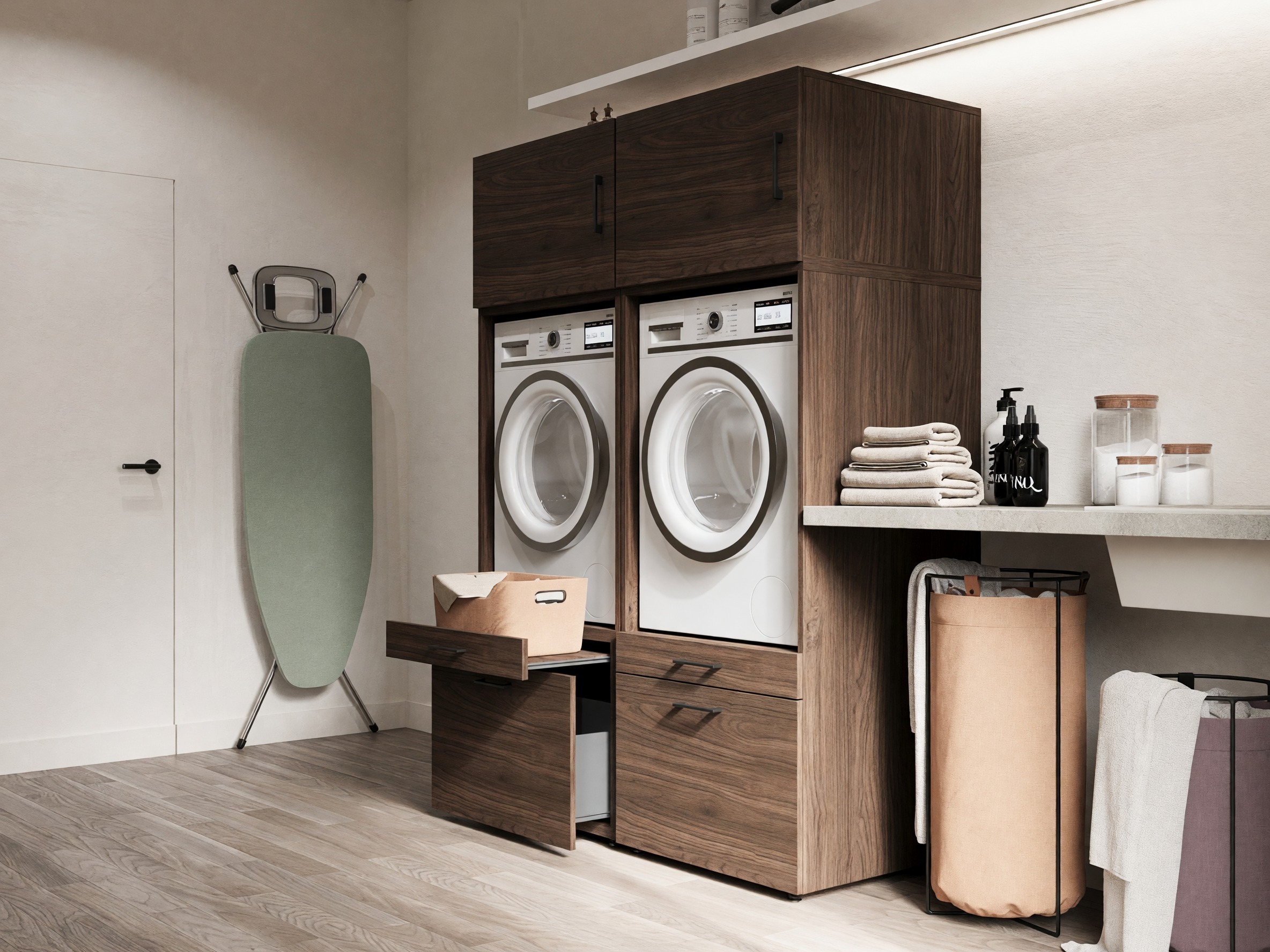 Badezimmer-Set Novdele 107 (Walnussholzoptik)