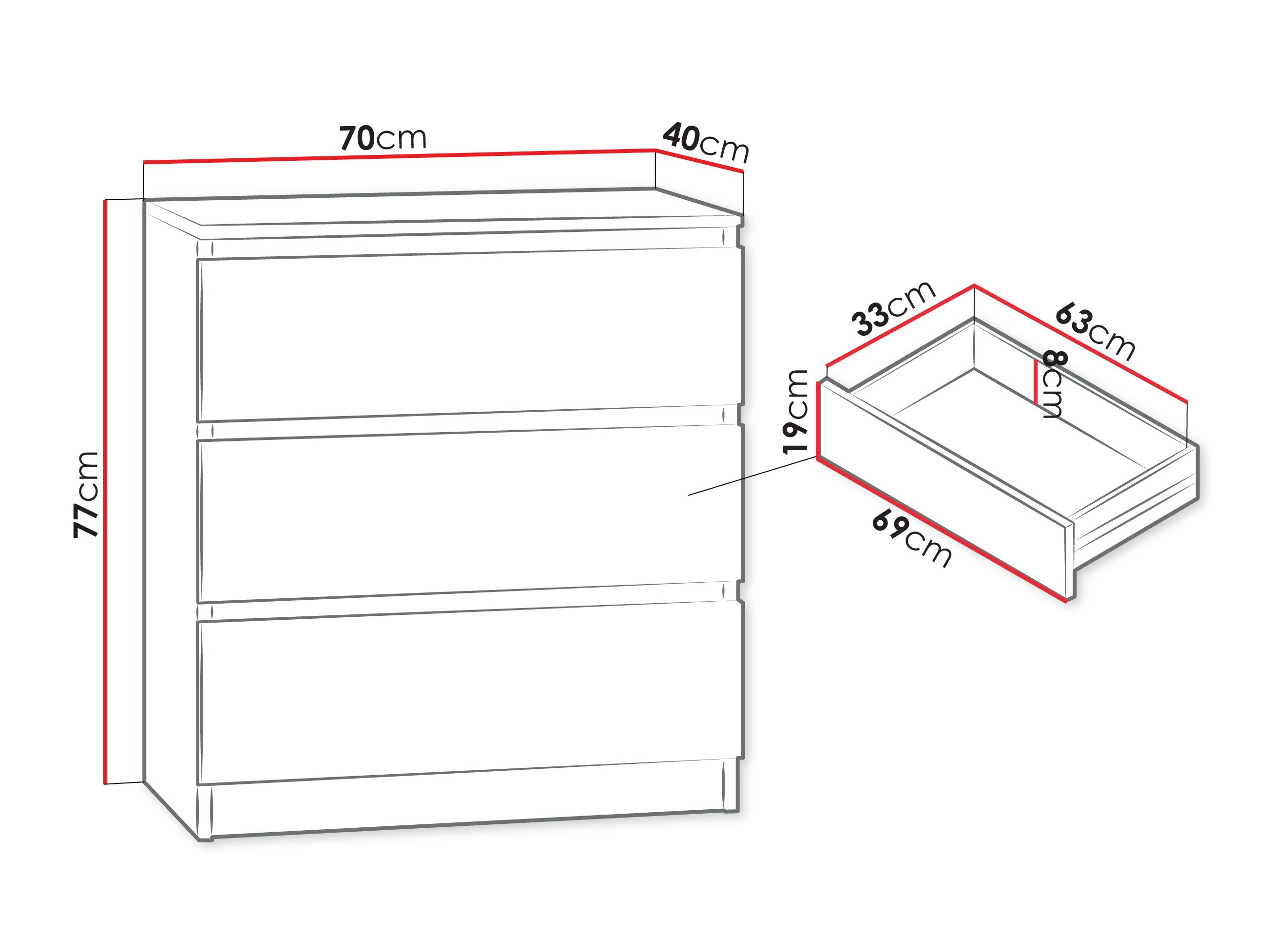 Kommode Comfivo Structor (Weiss)