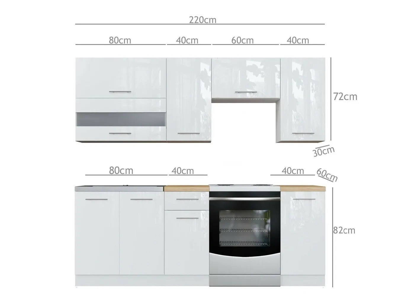 Modulares Küchenset Tiffa Mix 104