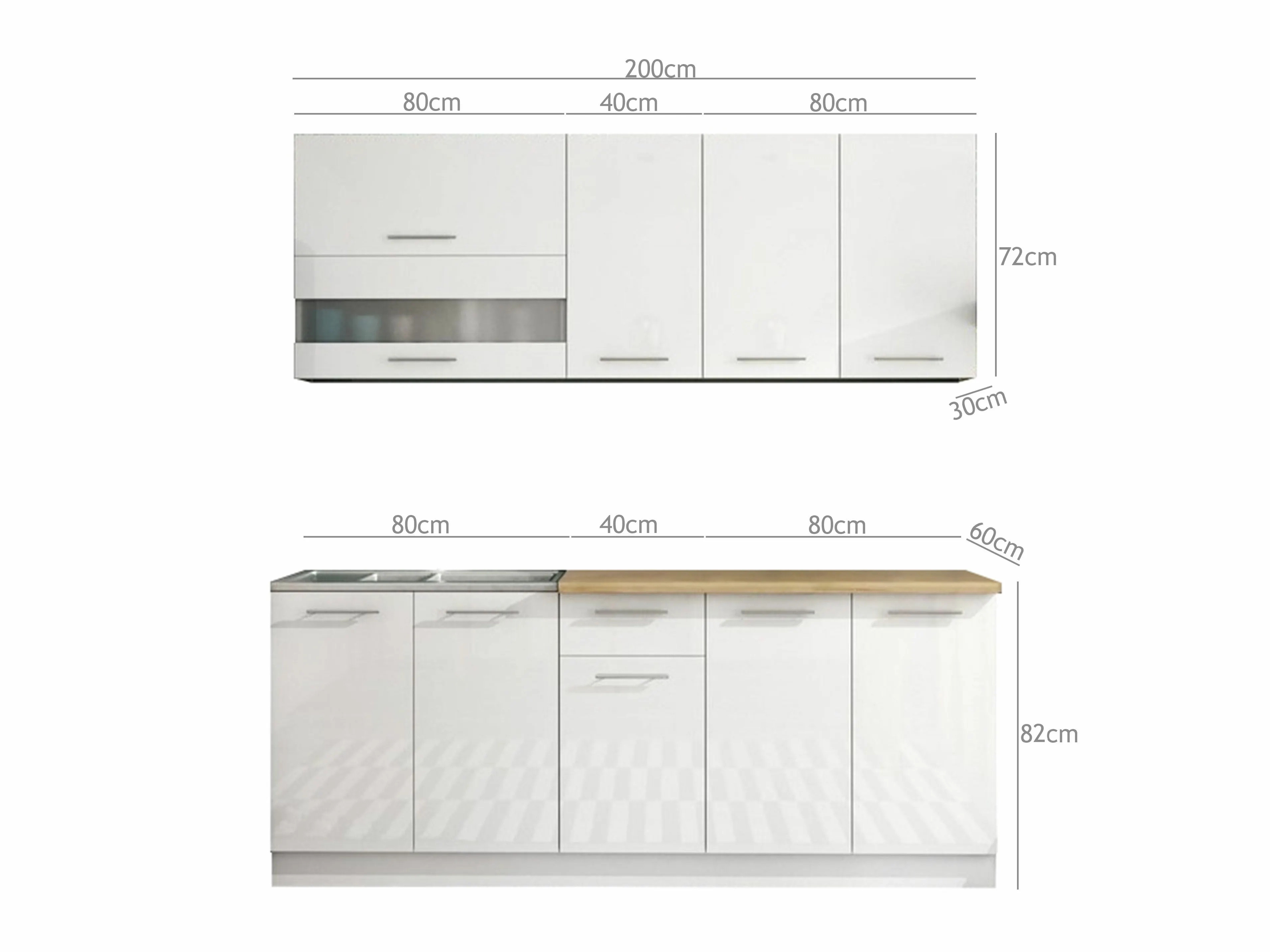 Modulares Küchenset Tiffa White 115