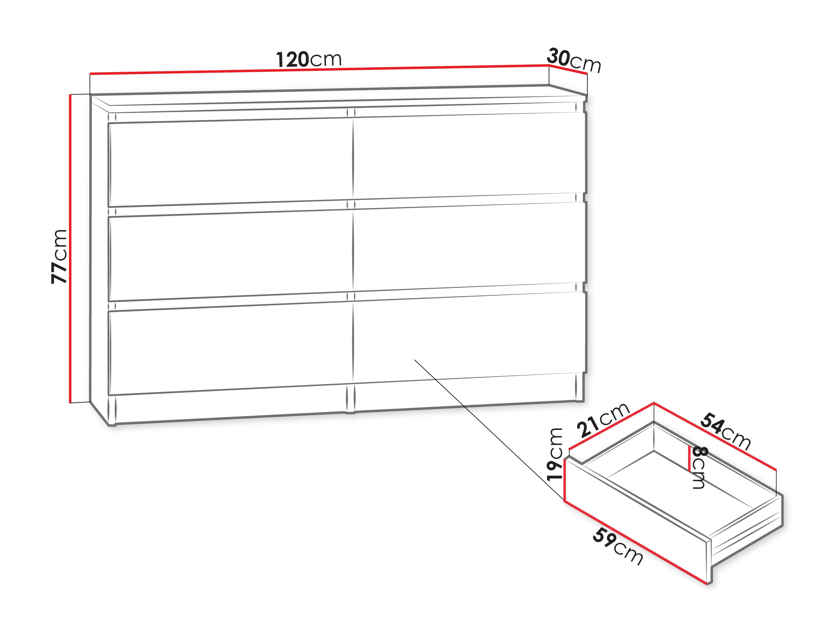 Kommode Comfivo Structor V (Nussbaum)