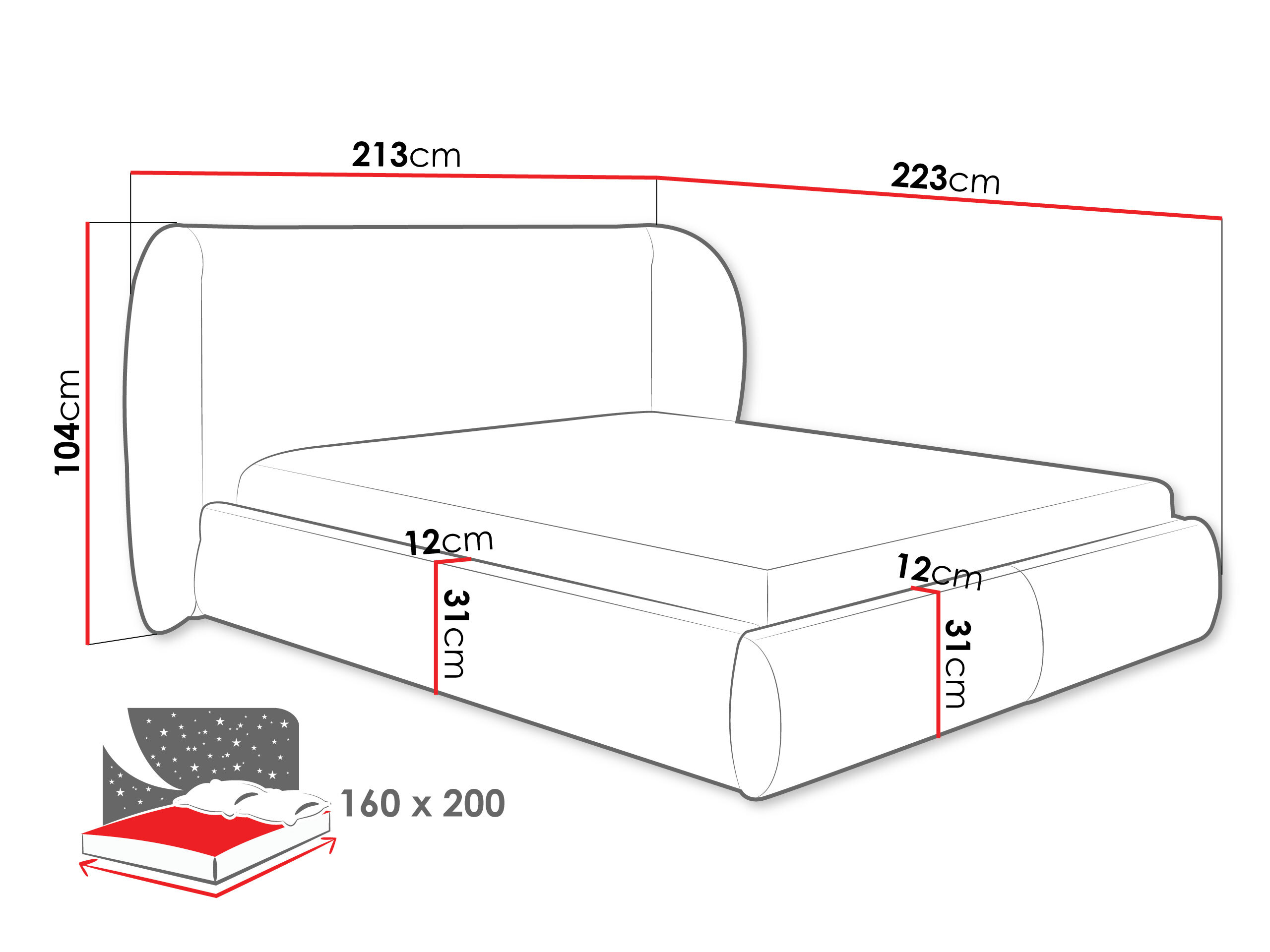 Bett TrendyNest Urbio (Bella 20)