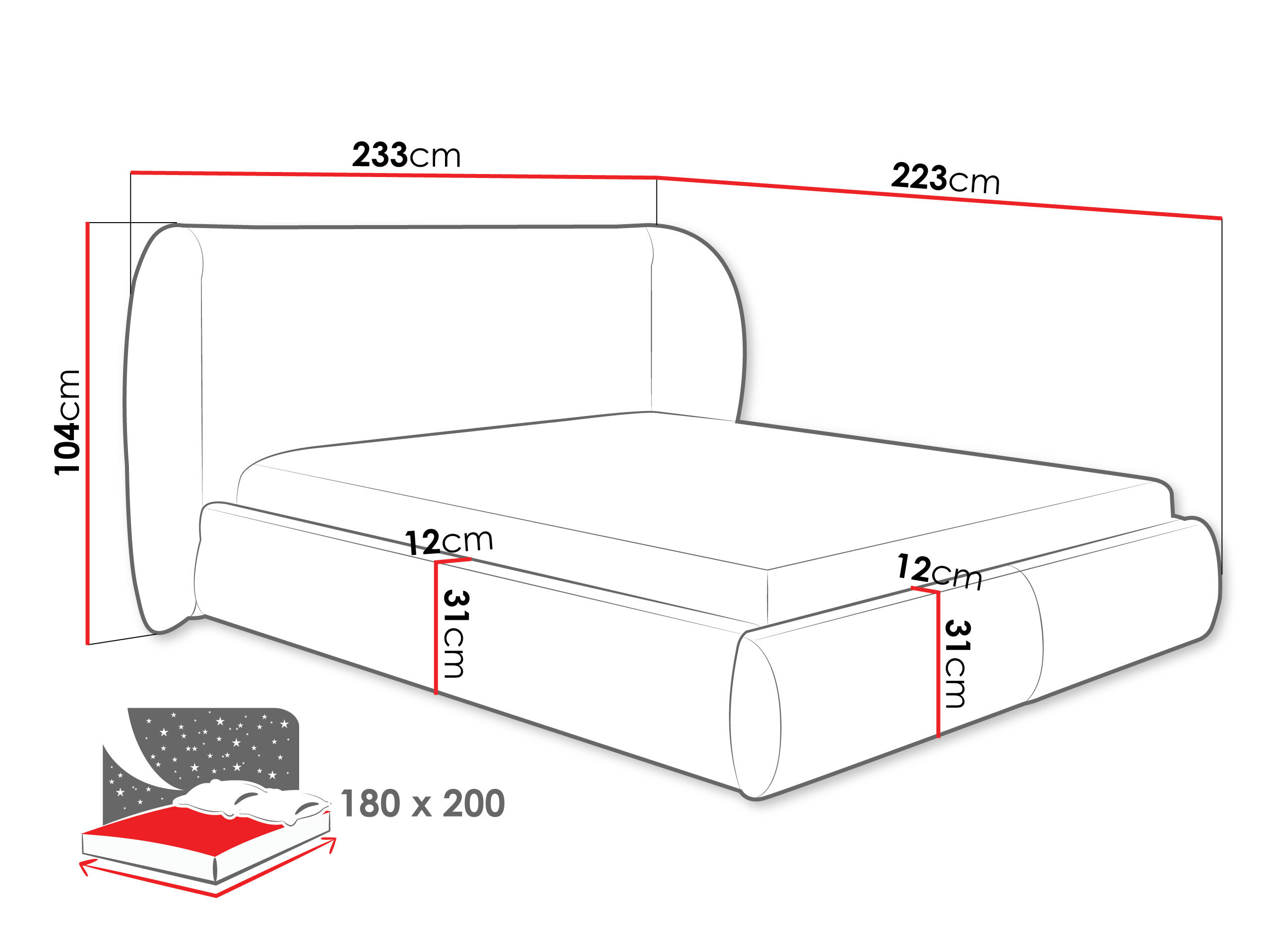 Bett TrendyNest Urbio (Bella 20)