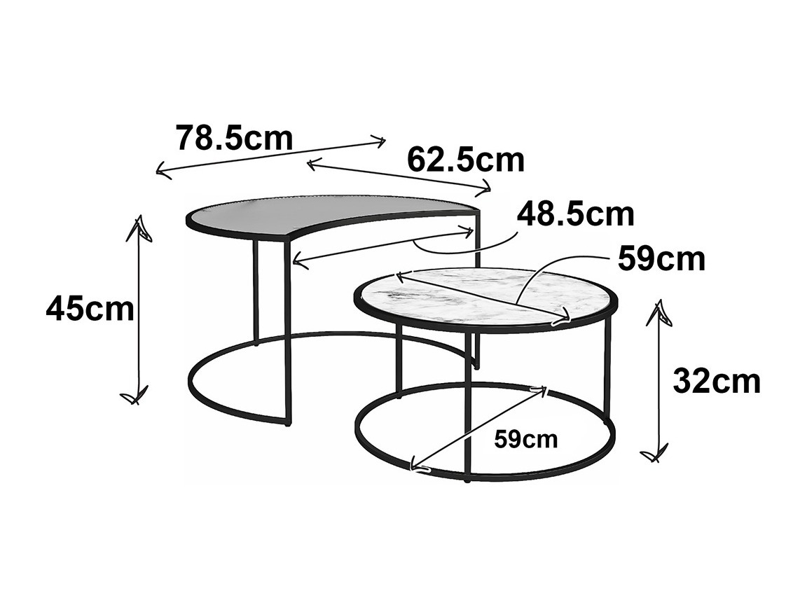 Couchtischset Tulsa 628