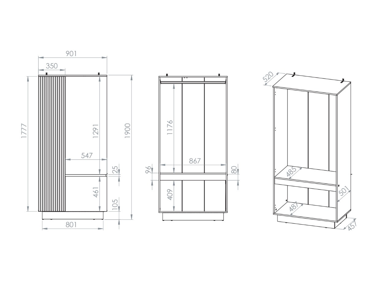 Kleiderschrank Revtive 102