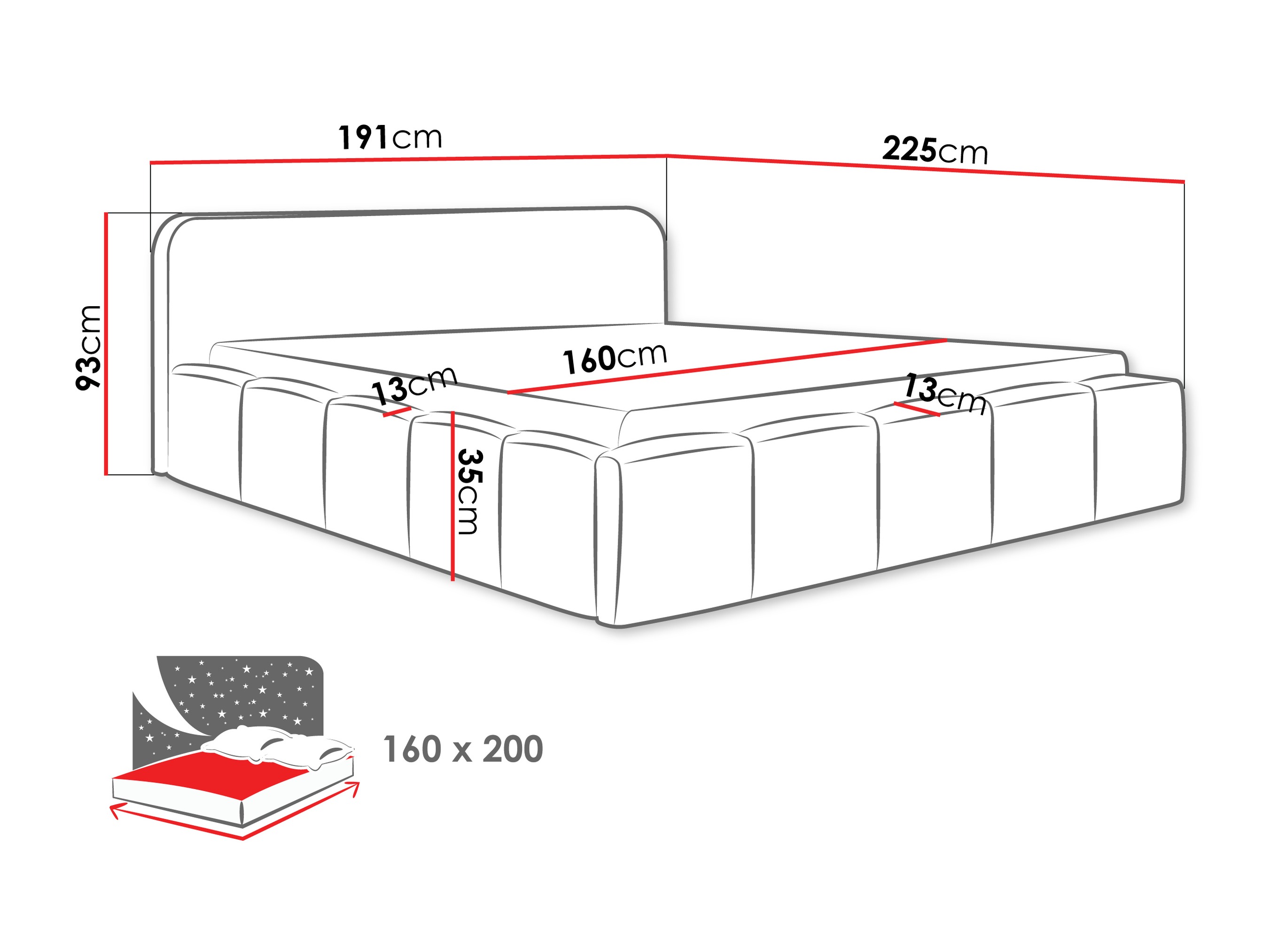 Bett TrendyNest Orata (Lambi 01)