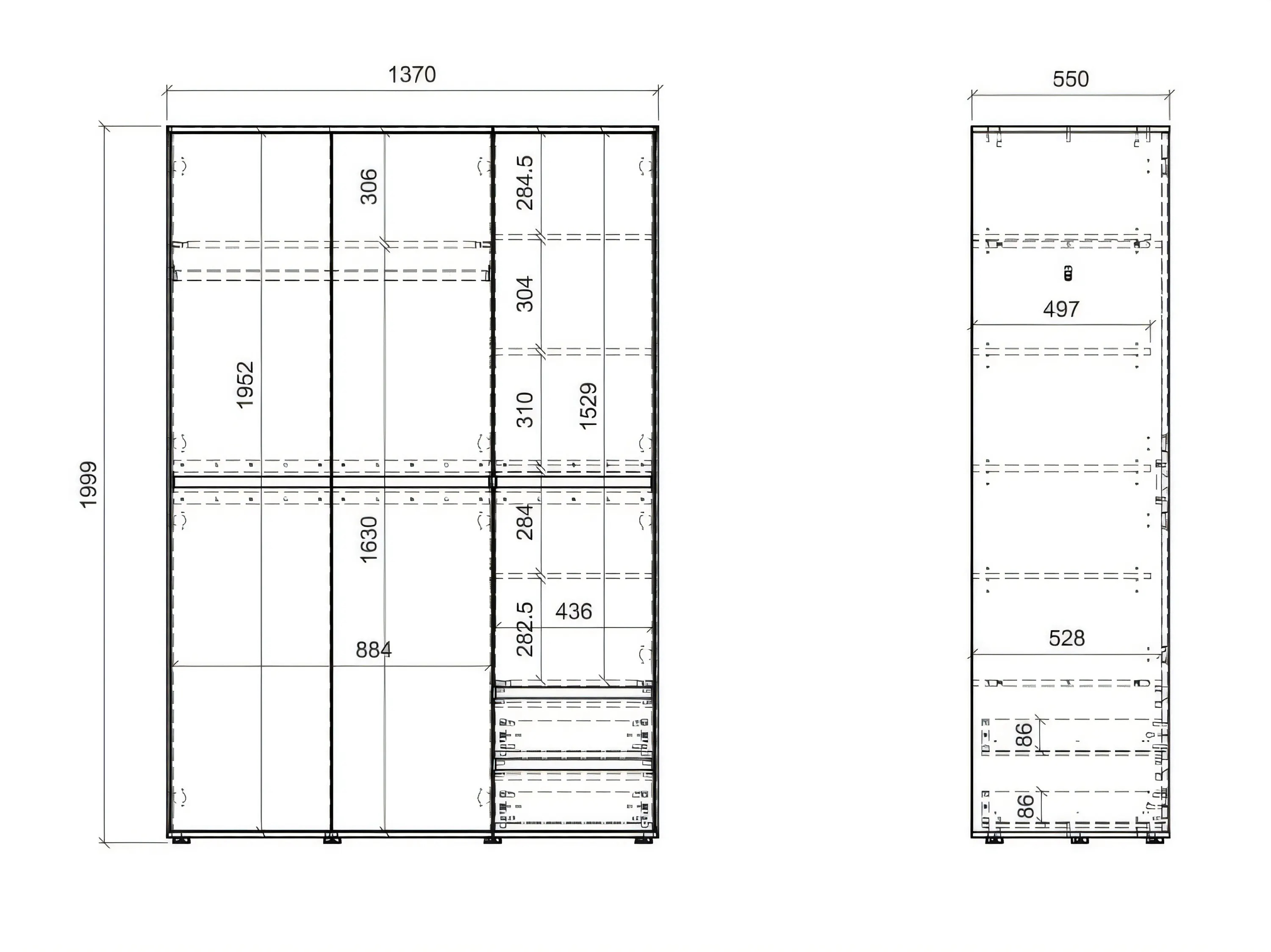 Kleiderschrank Elbteni 110