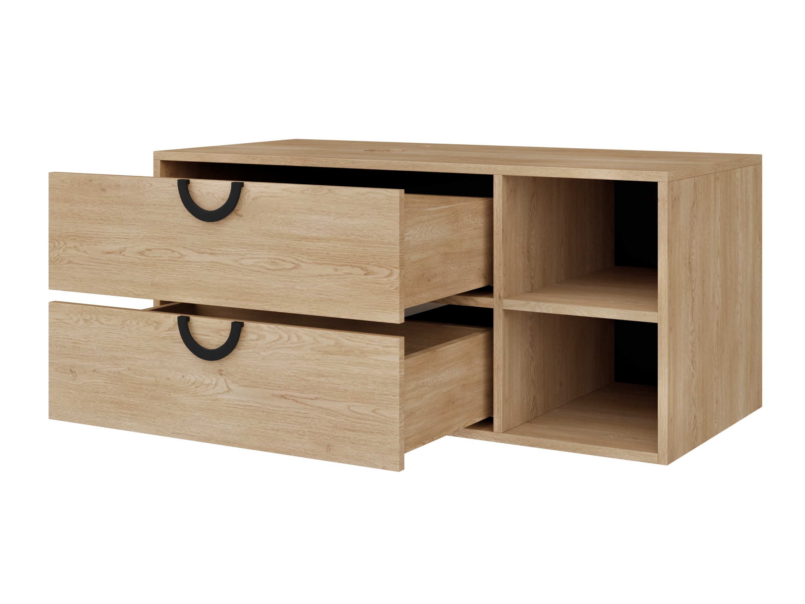 Wandhängender Waschtischunterschrank Sodalis (Eiche)