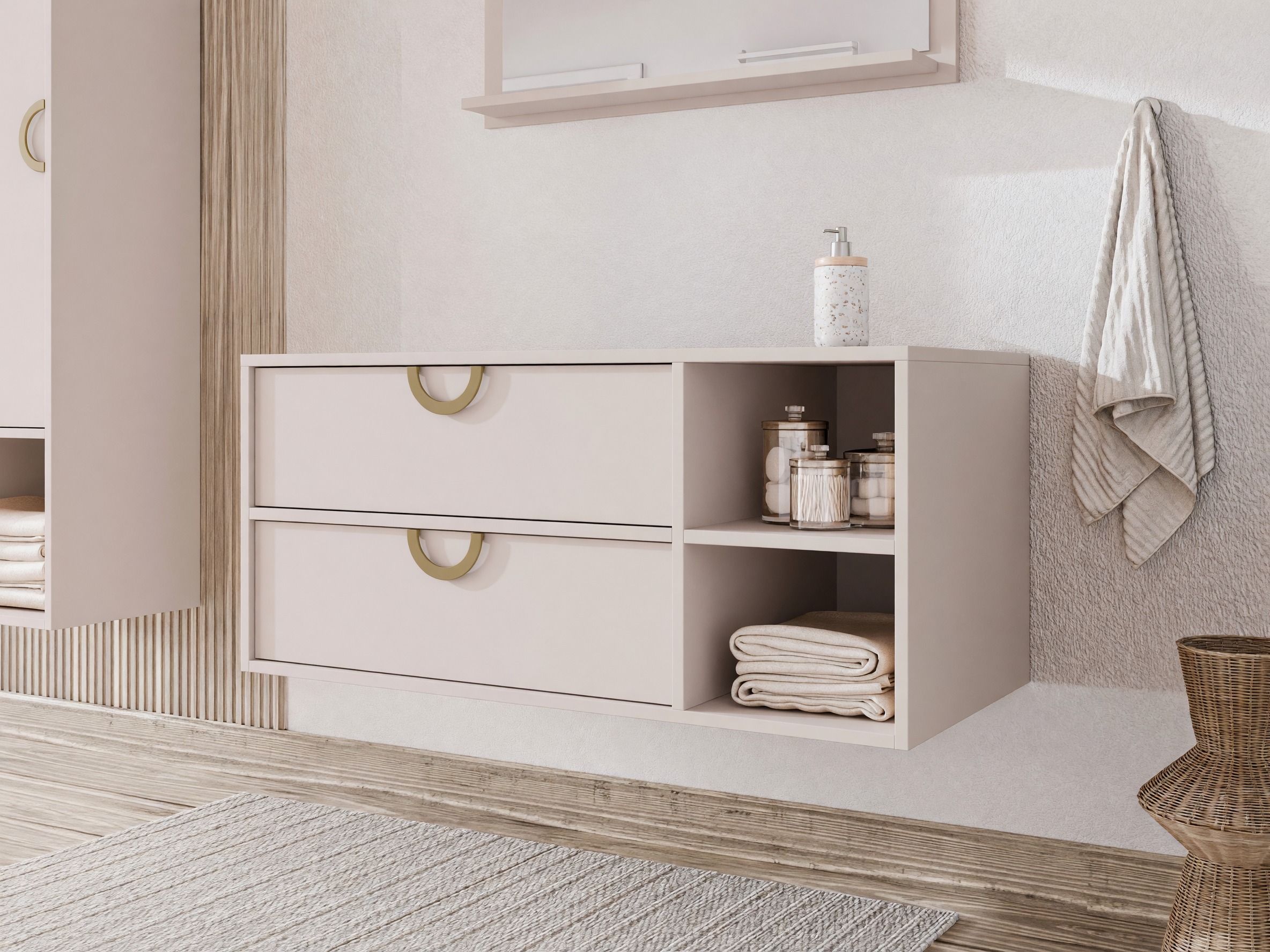 Hängeschrank für Waschbecken Sodalis (Kaschmir)