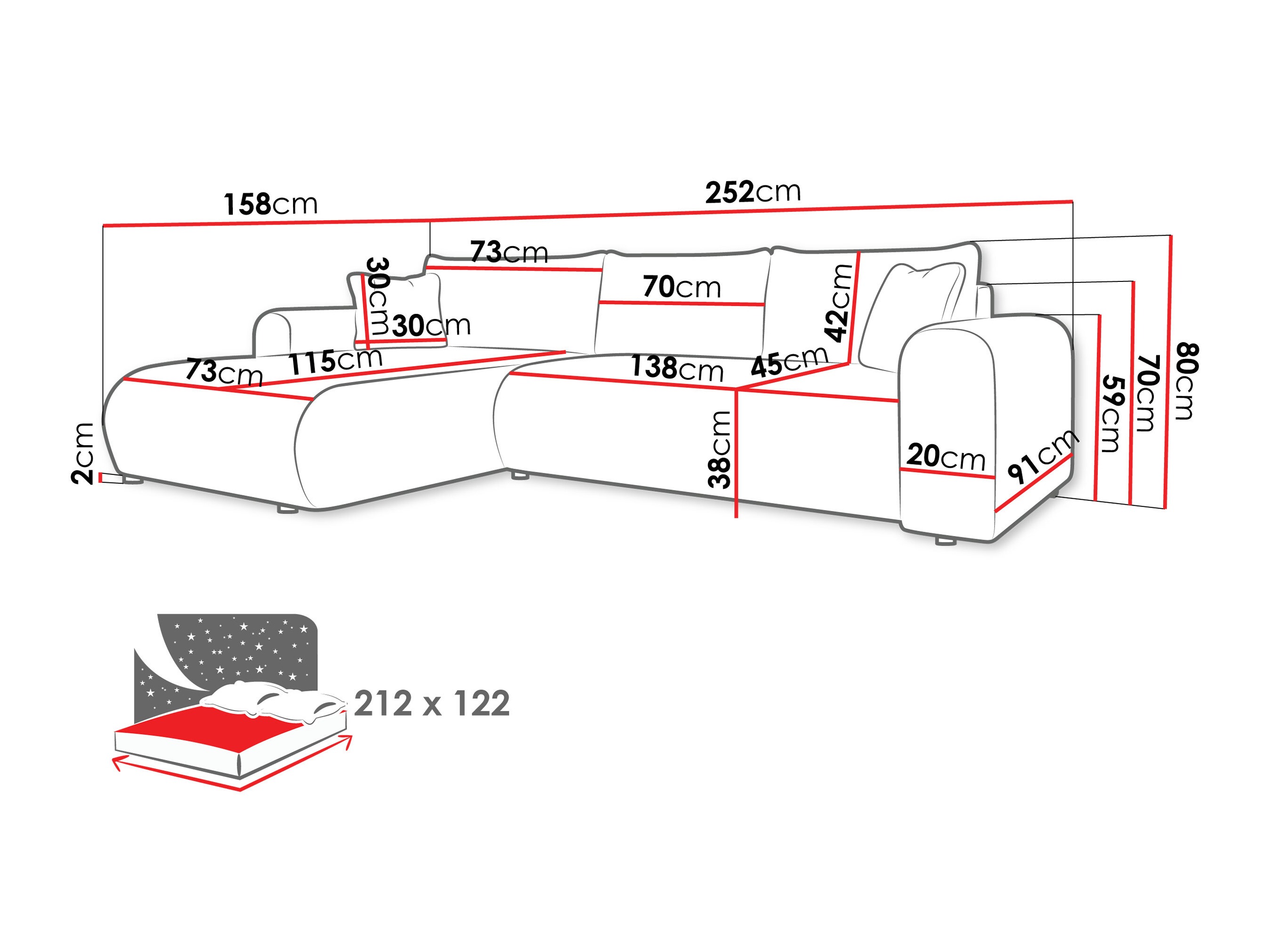 Ecksofa SD3420 mit beschädigter verpackung