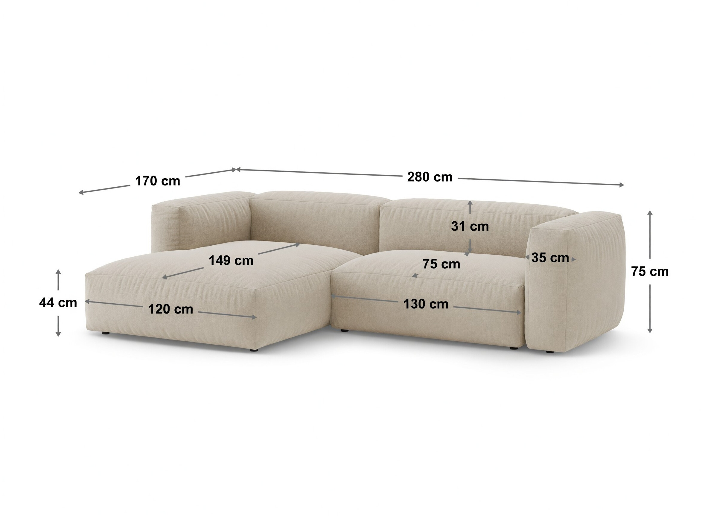 Ecksofa Sorcoro 136 (Monet Nata)