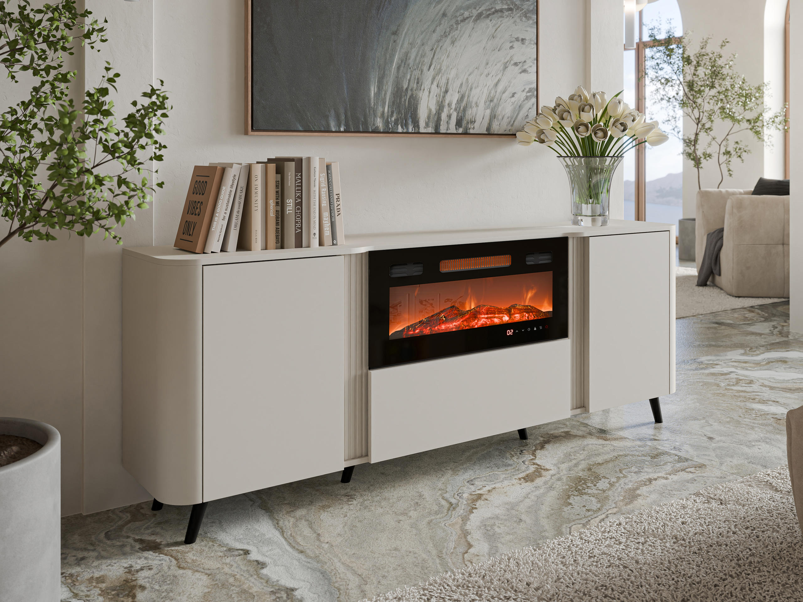 Sideboard Modus I (Kaschmir + Schwarz)