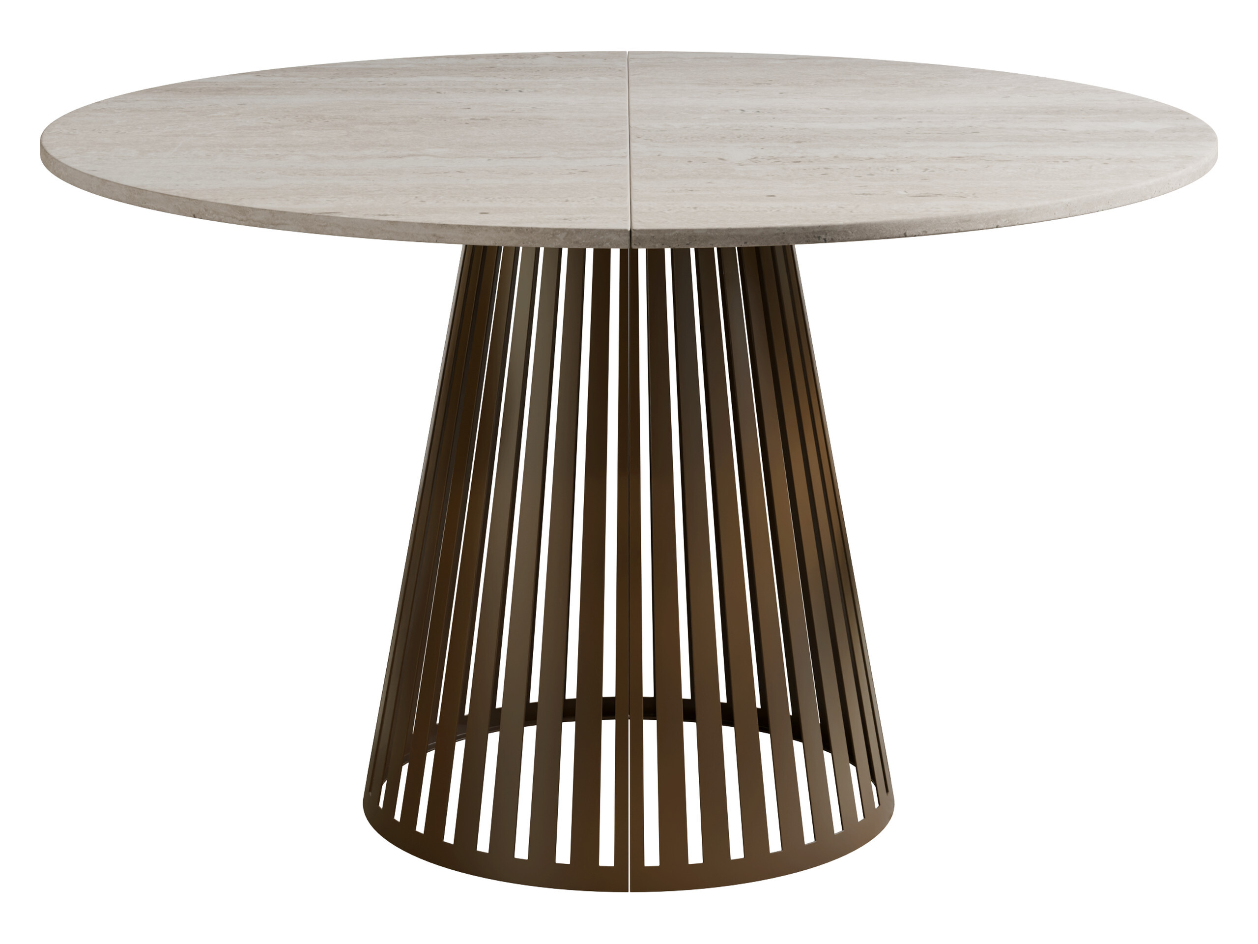 Tisch Prudentia (Heller Travertin + Braun)
