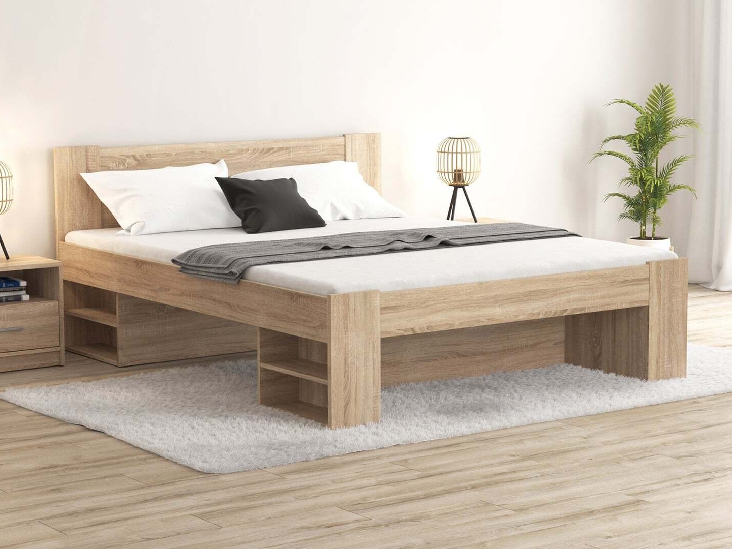 Bett Novsore 128 (Sonoma-Eiche)