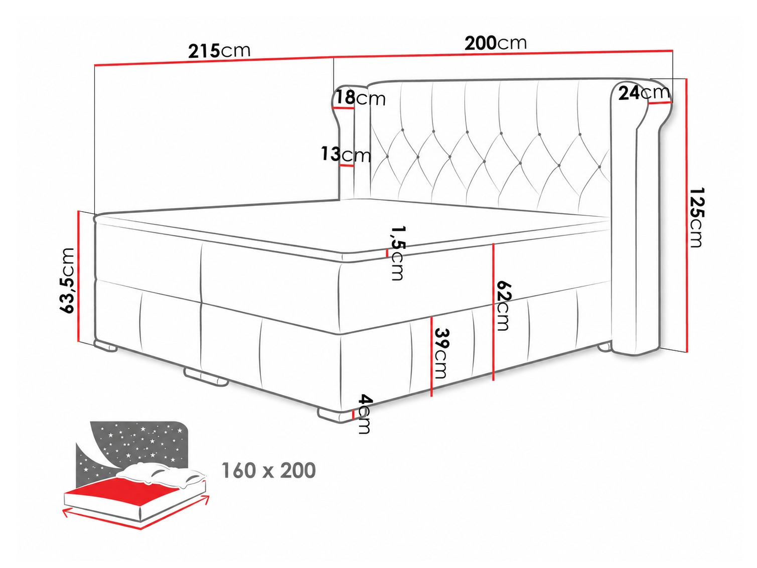 Boxspringbett Ars (Magic Velvet 2201)