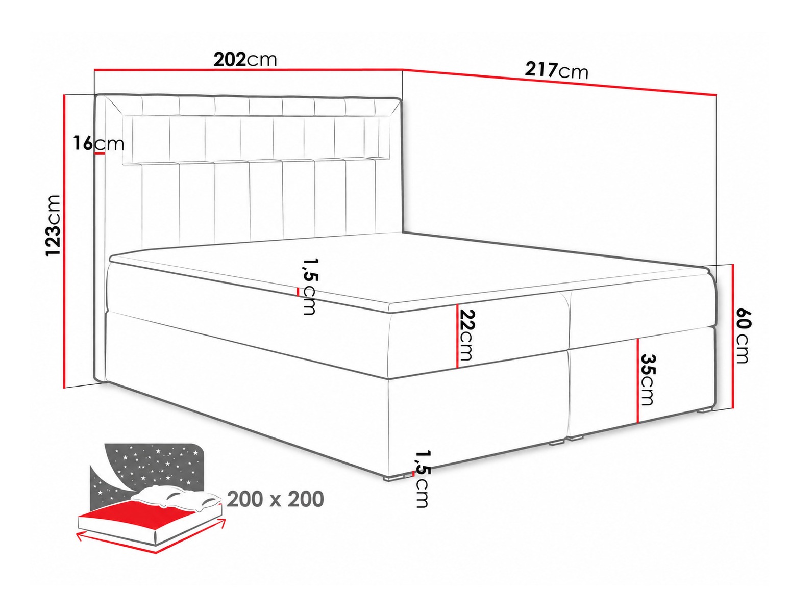 Boxspringbett Pomum (Magic Velvet 2239)