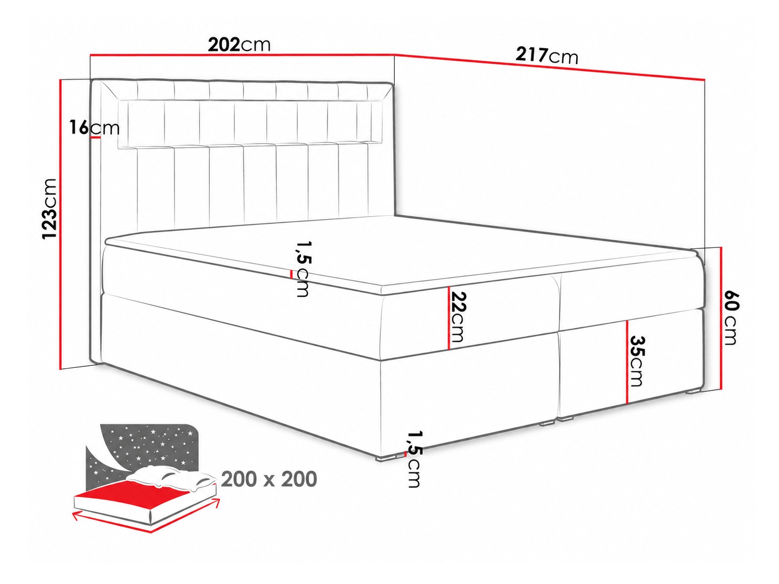 Boxspringbett Pomum (Soft 010)