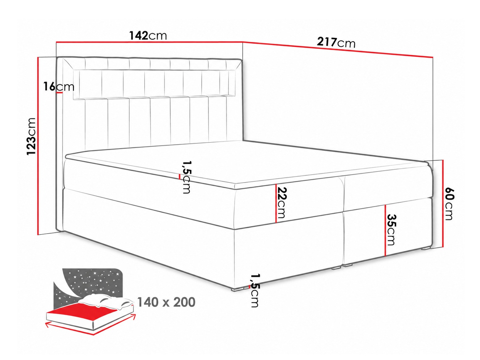 Boxspringbett Pomum (Soft 011)
