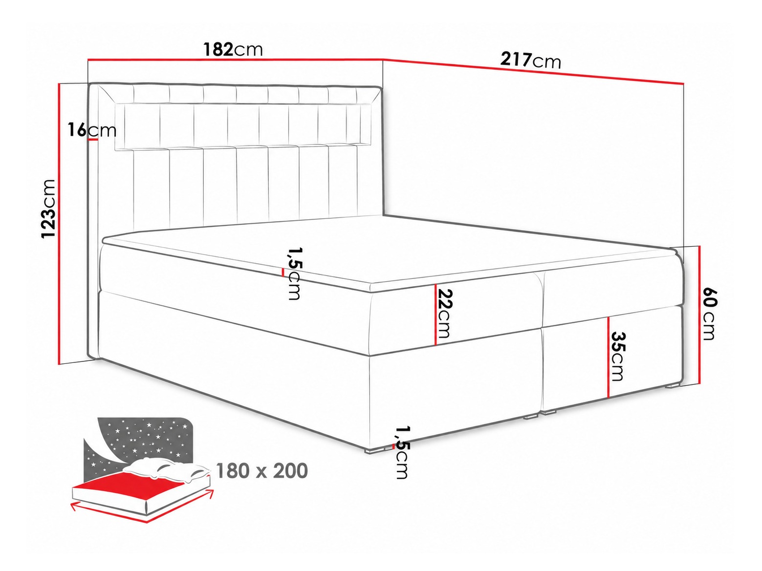 Boxspringbett Pomum (Soft 011)