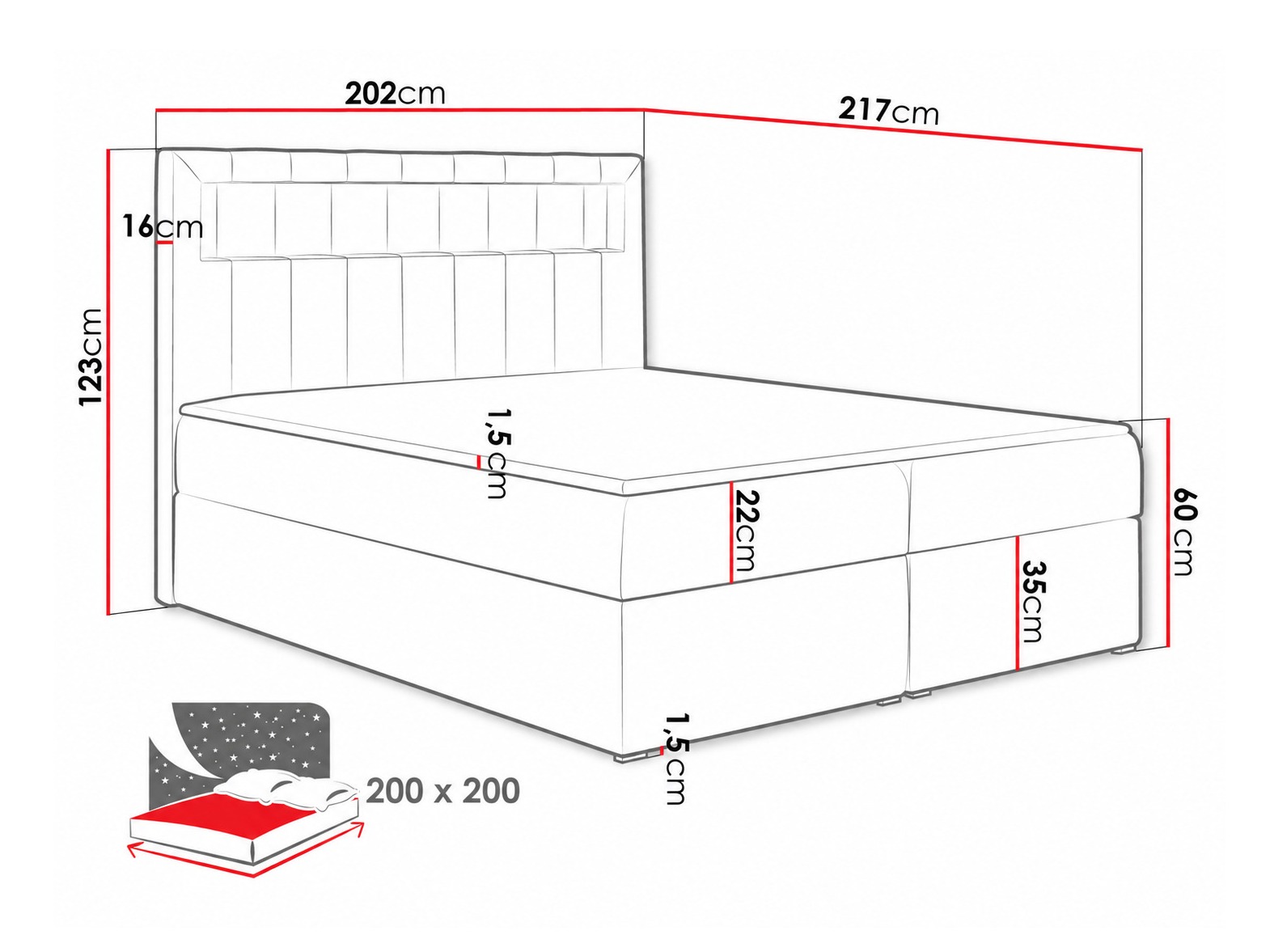 Boxspringbett Pomum (Soft 011)