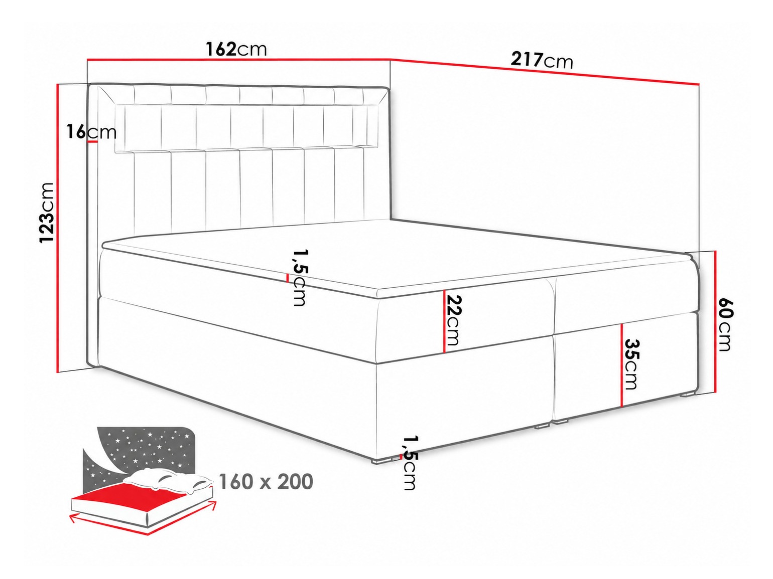 Boxspringbett Pomum (Soft 029)