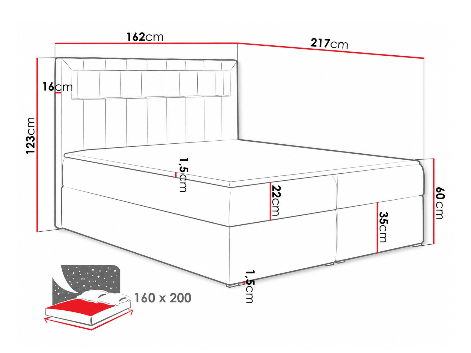Boxspringbett Pomum (Soft 033)