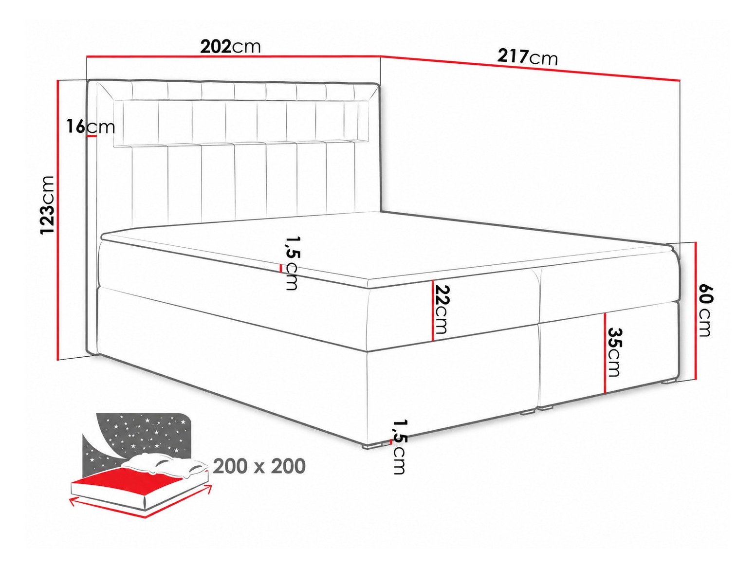 Boxspringbett Pomum (Soft 033)