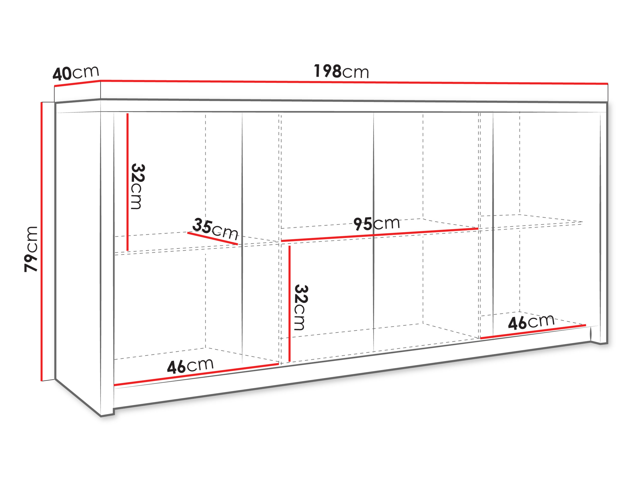 Sideboard Providence 203 (Weiss)