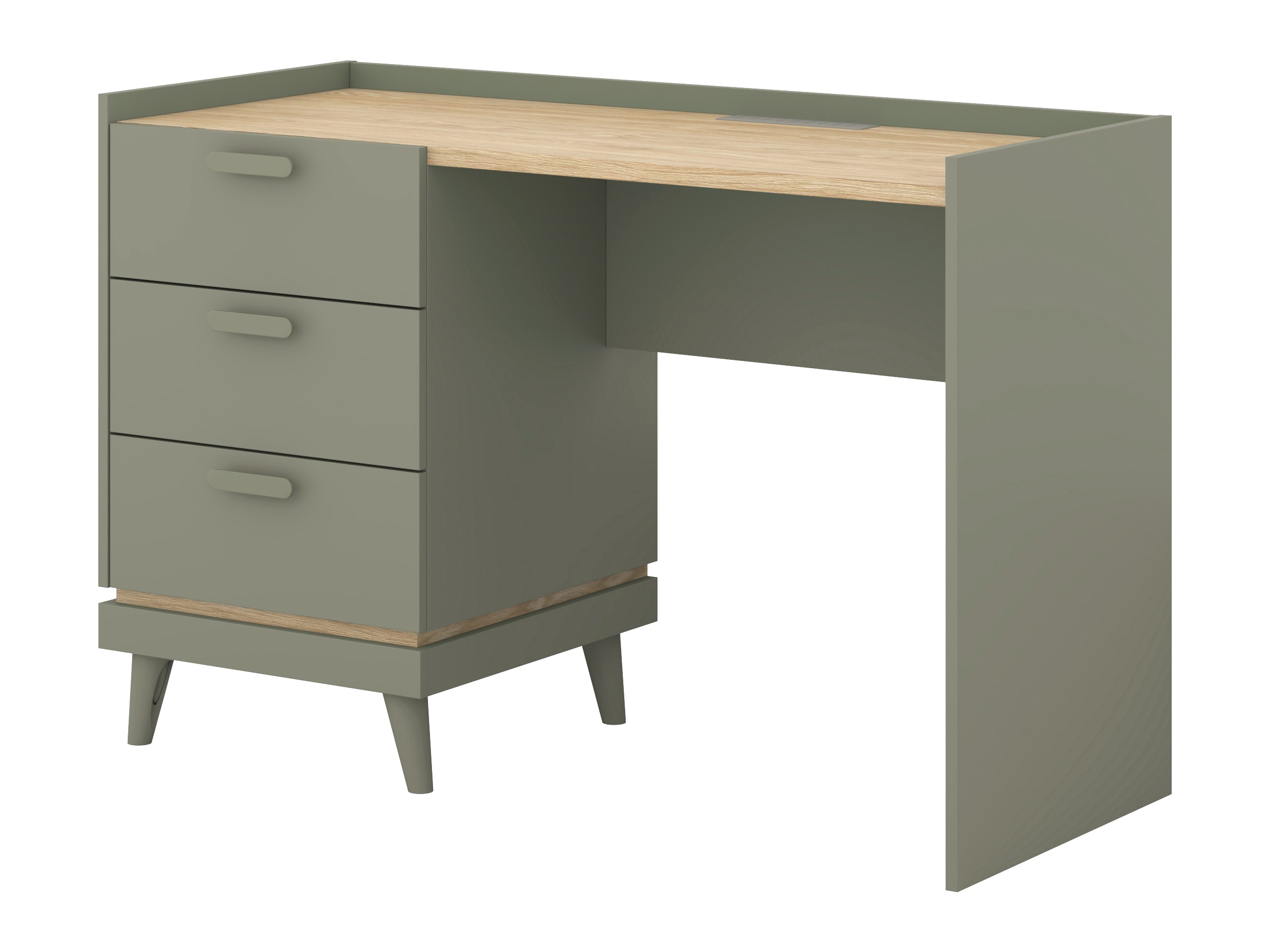 Bürotisch Fertalu 103 (Grün + Eichenholzoptik)