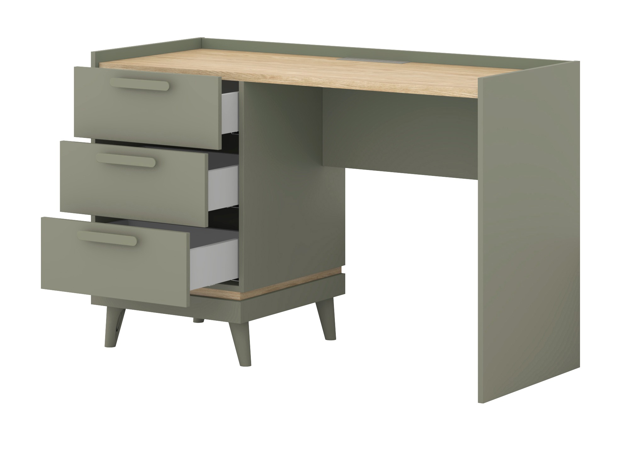 Bürotisch Fertalu 103 (Grün + Eichenholzoptik)