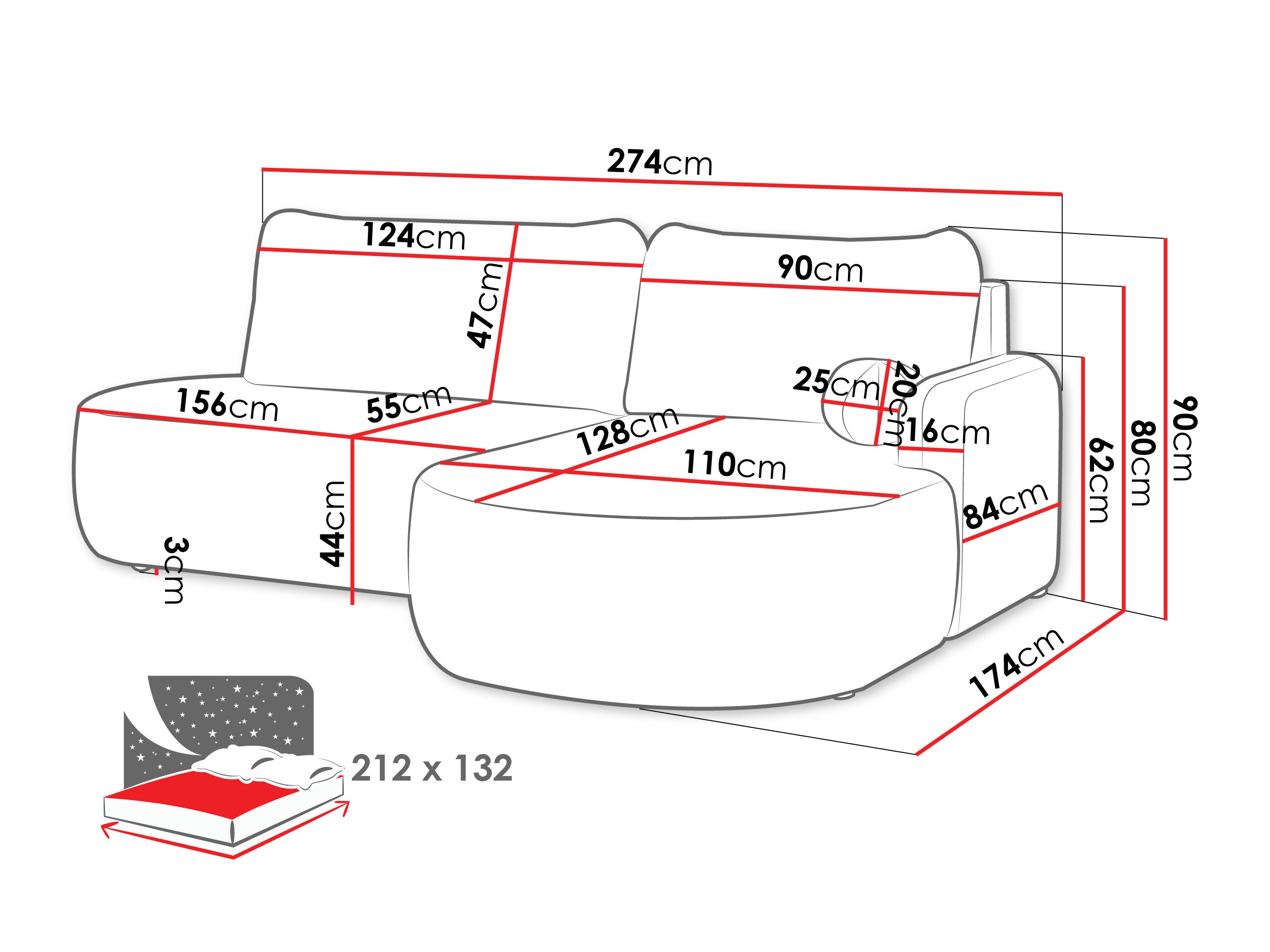Ecksofa Comfivo 601 (Poso 100)